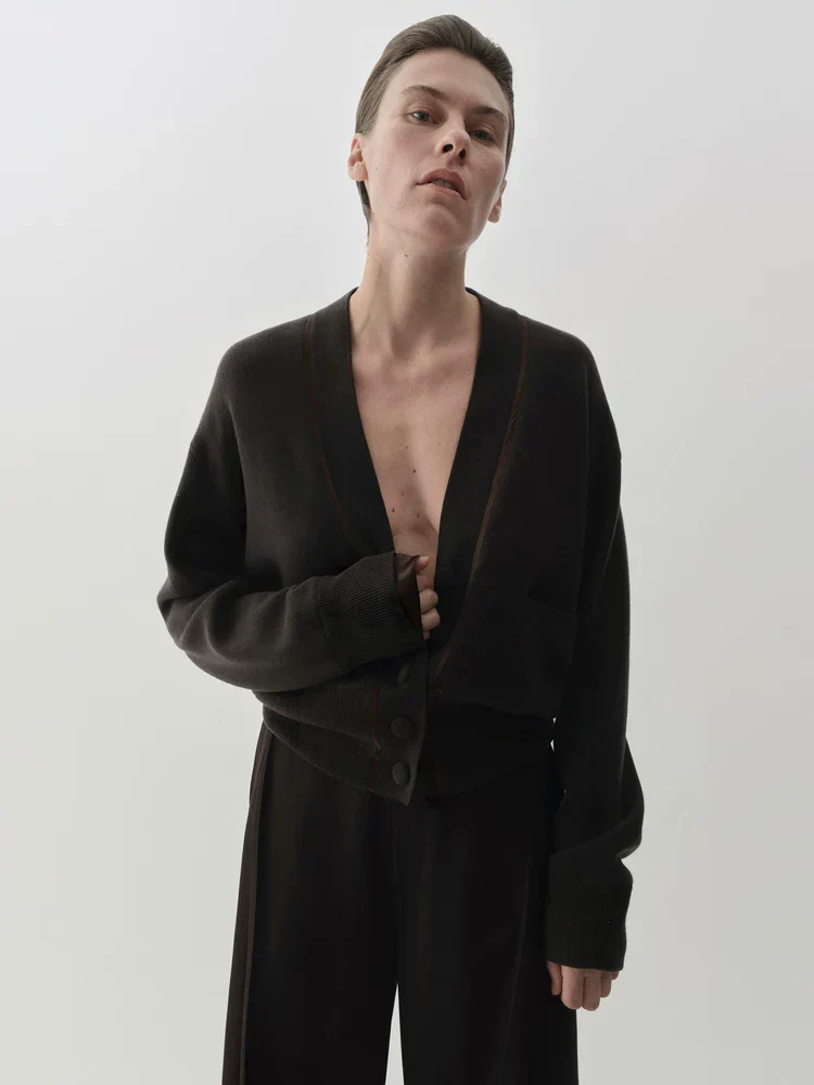 Contrast Trim Cardigan - Image 2