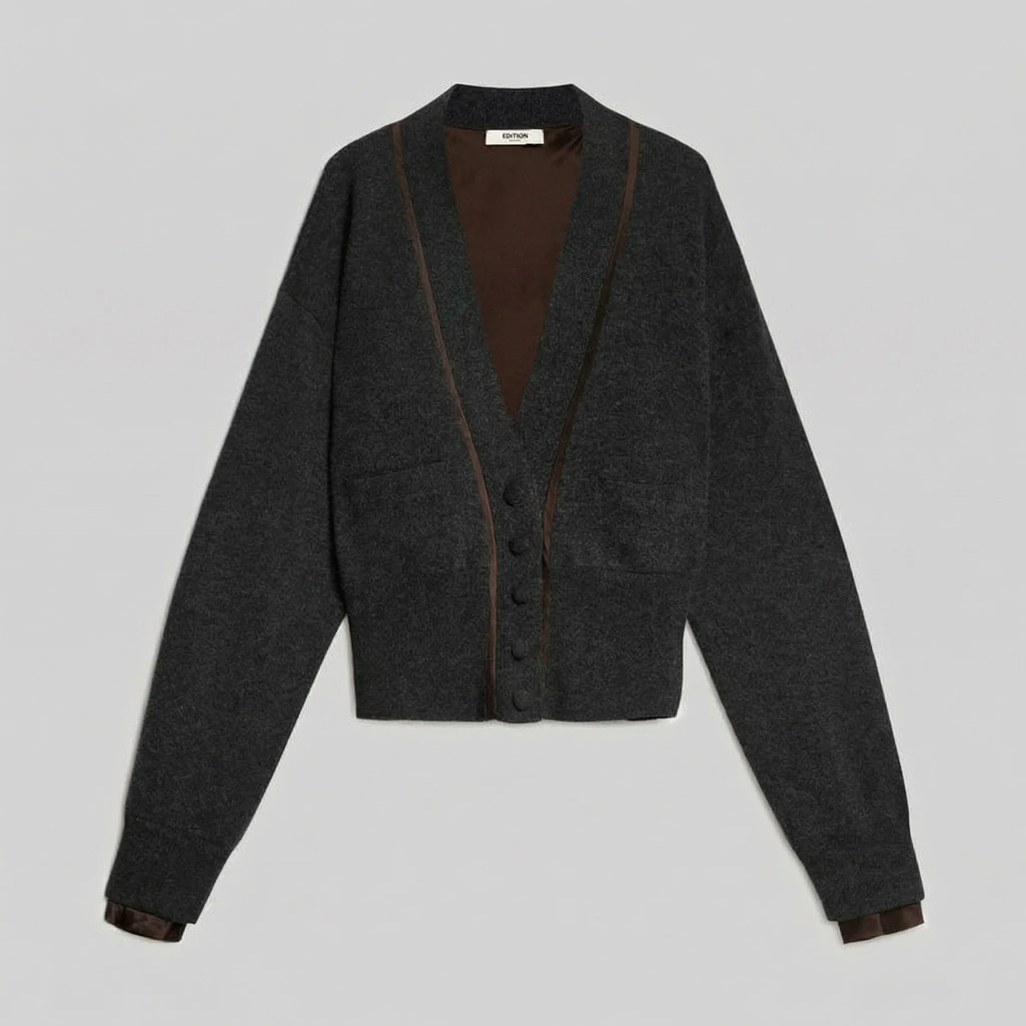 Contrast Trim Cardigan - Image 4