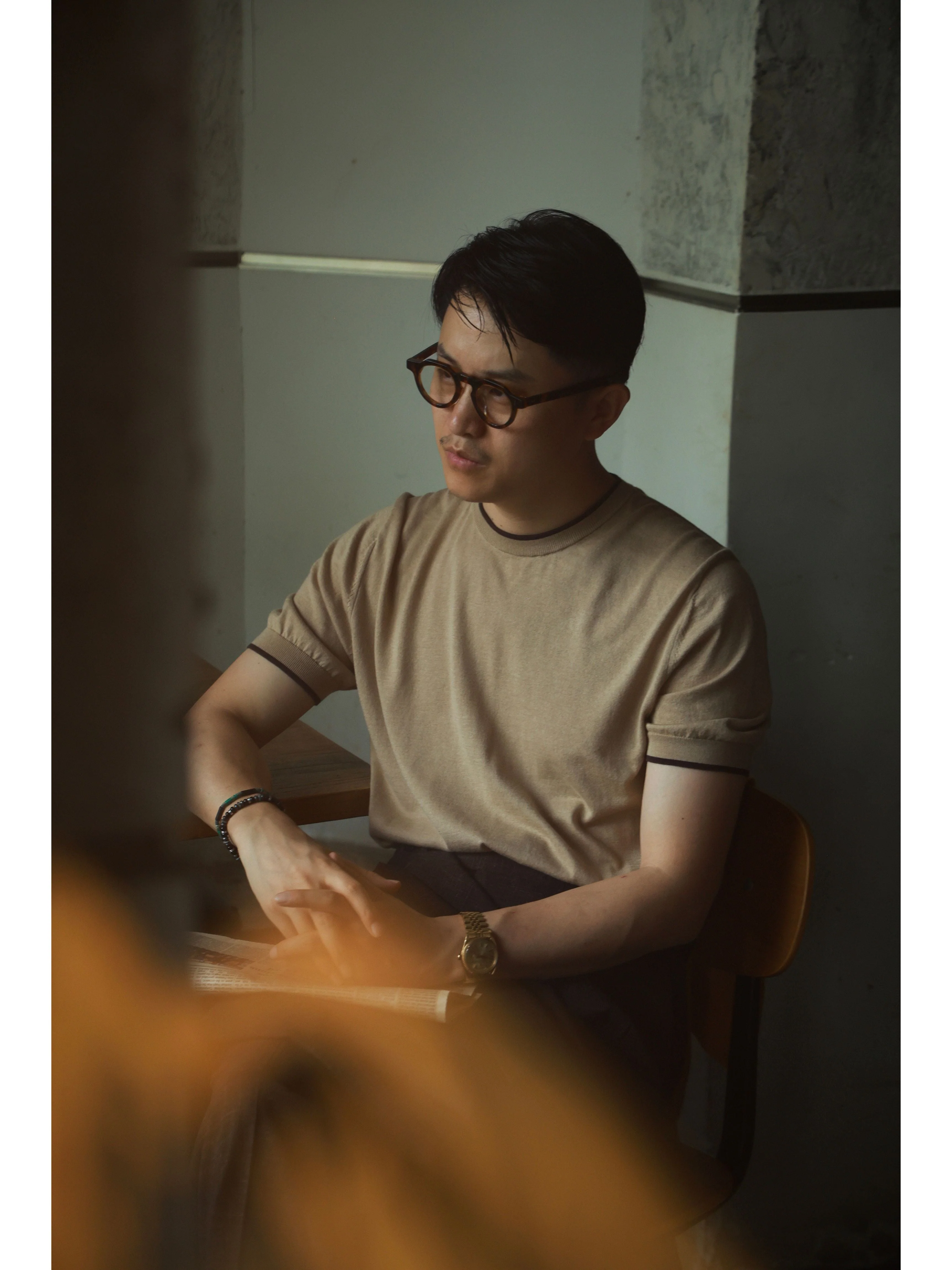 Contrast Trim Knit Tee - Image 5