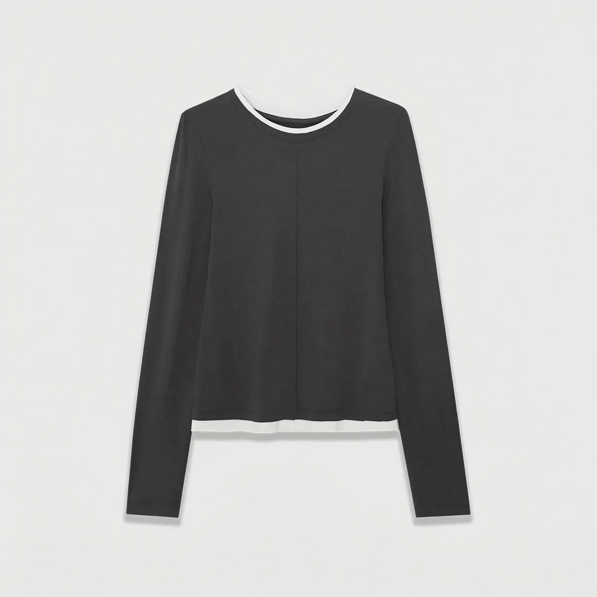 Contrast Trim Long Sleeve Shirt - Image 4