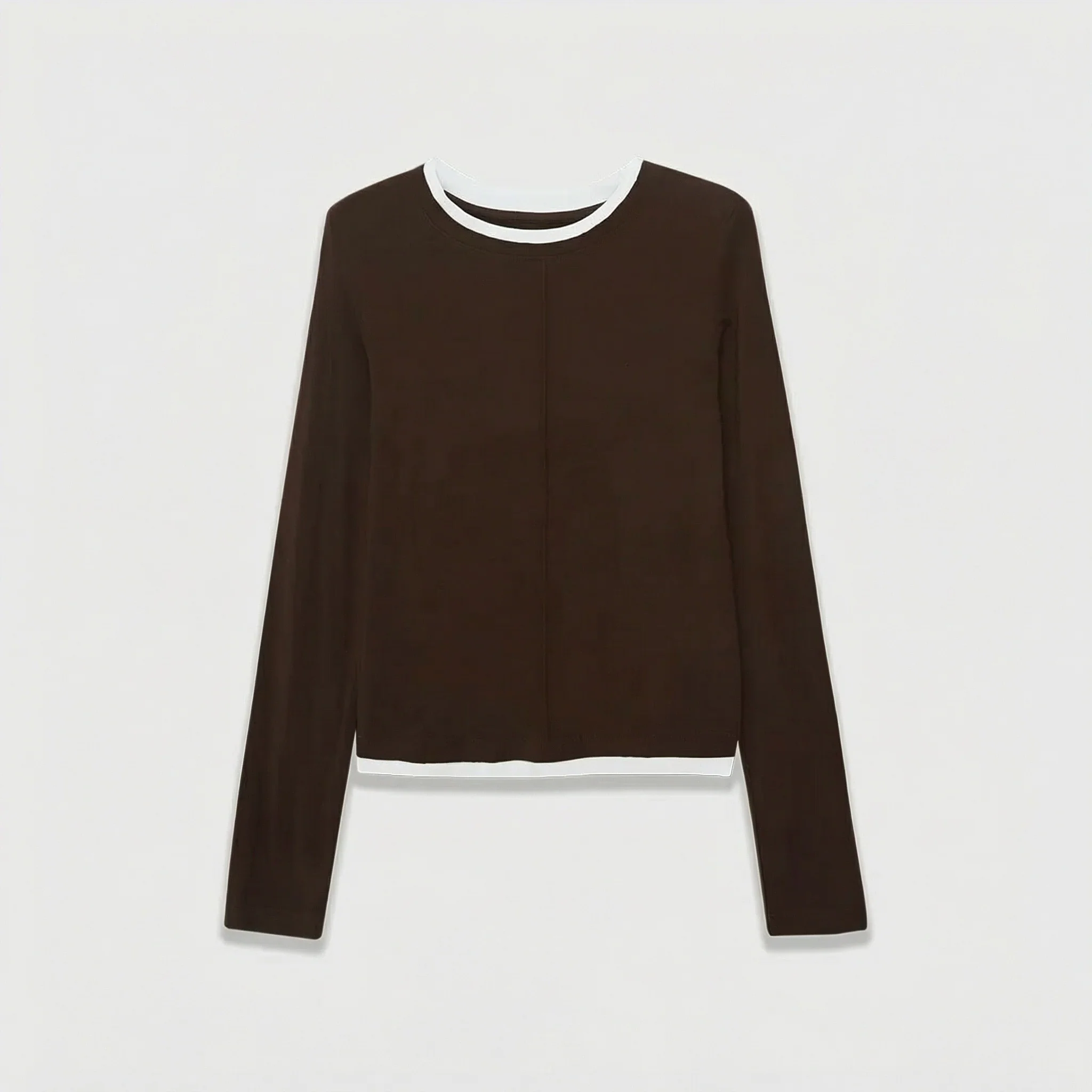 Contrast Trim Long Sleeve Shirt - Image 6