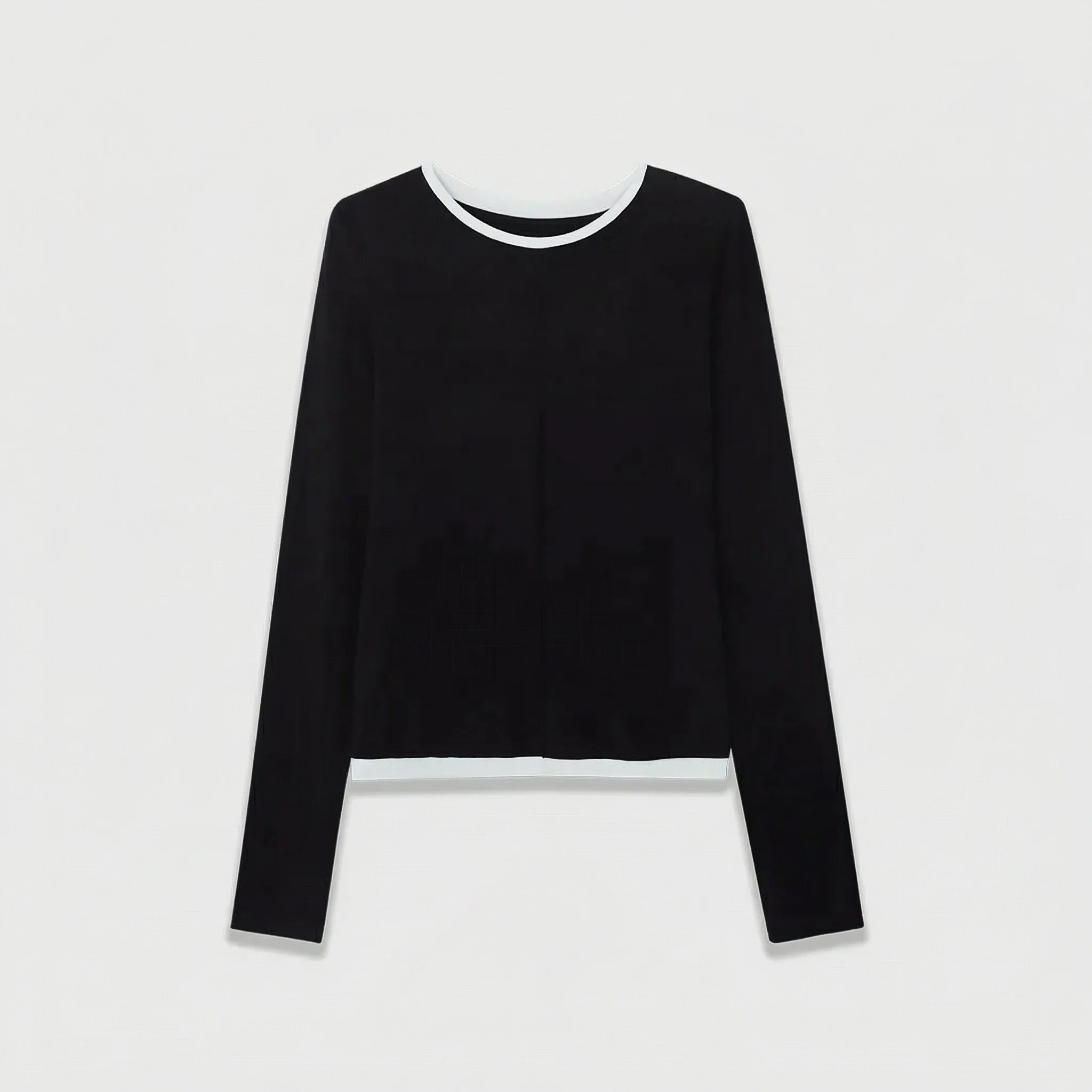 Contrast Trim Long Sleeve Shirt - Image 7