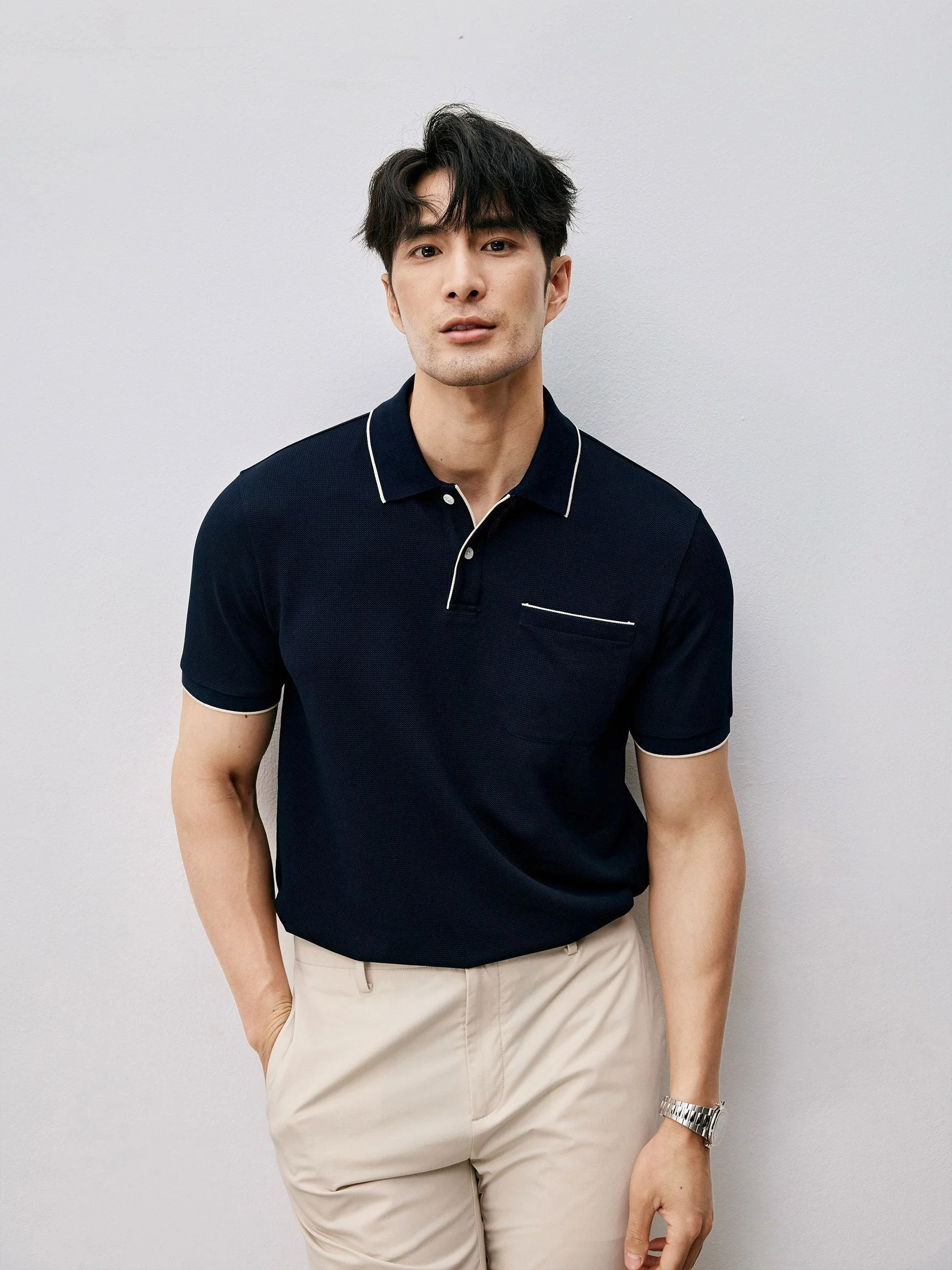 Contrast Trim Polo - Image 4