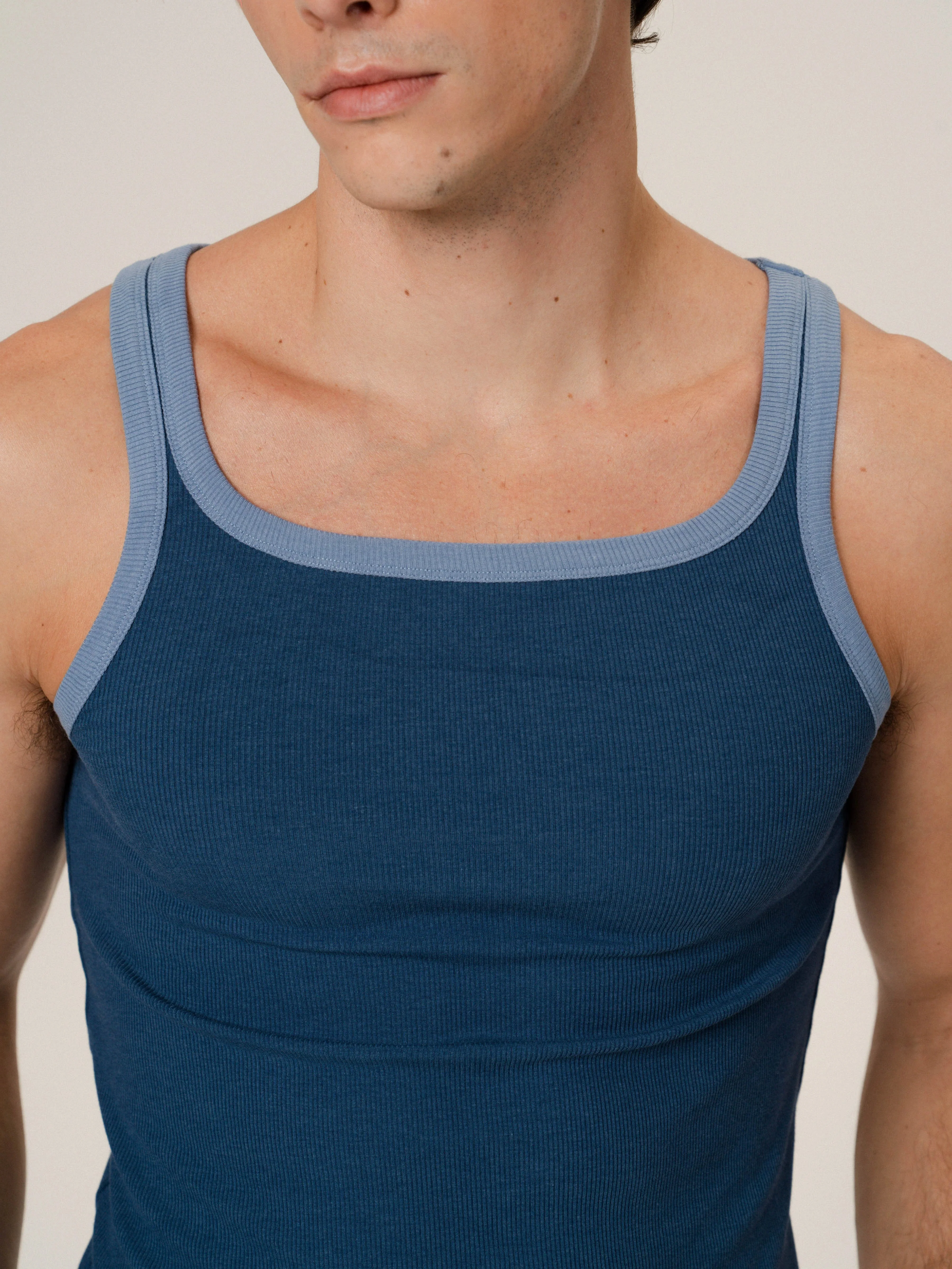 Contrast-Trim Ribbed Tank Top - Image 5