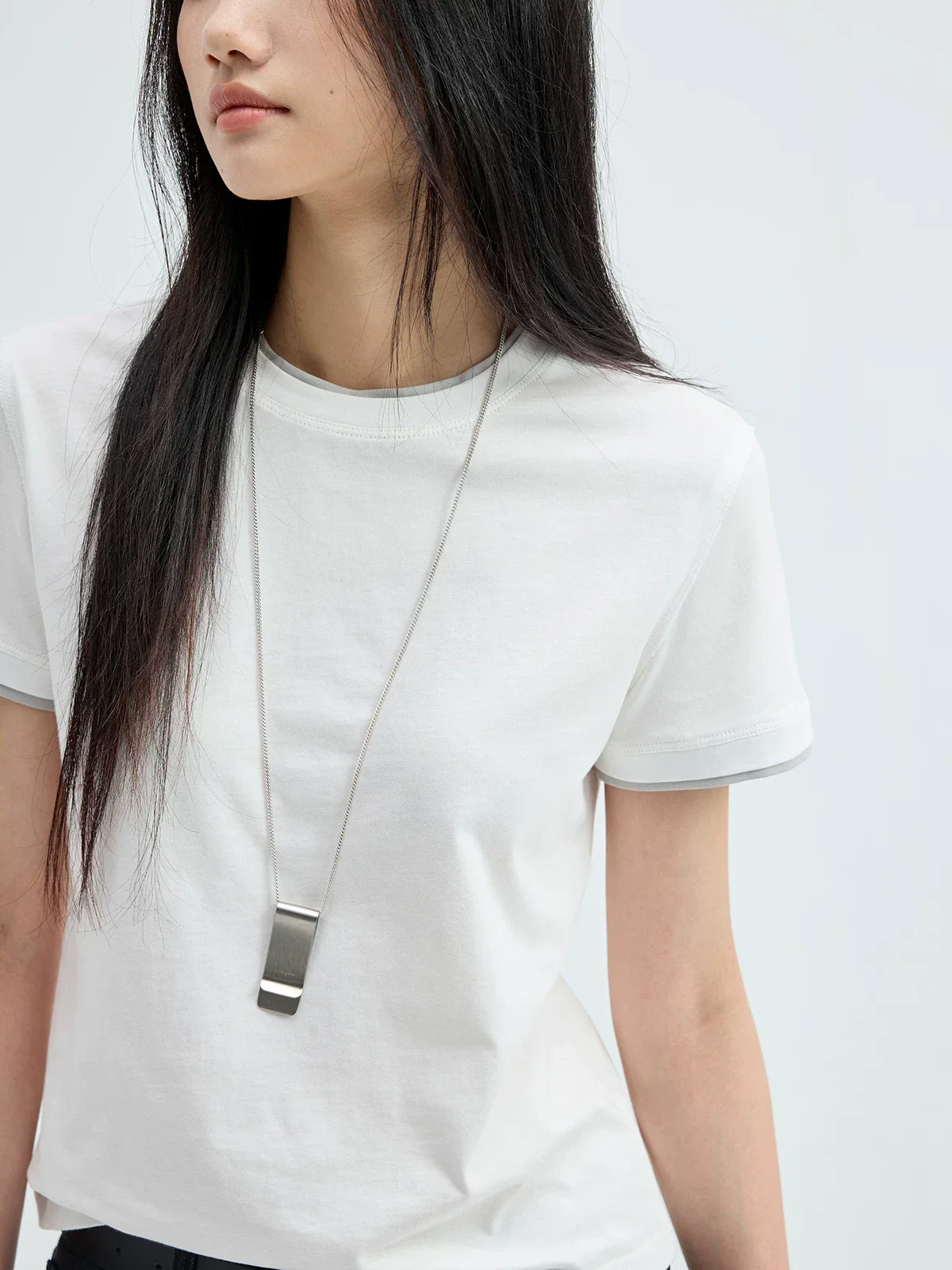 Contrast Trim Tee - Image 5