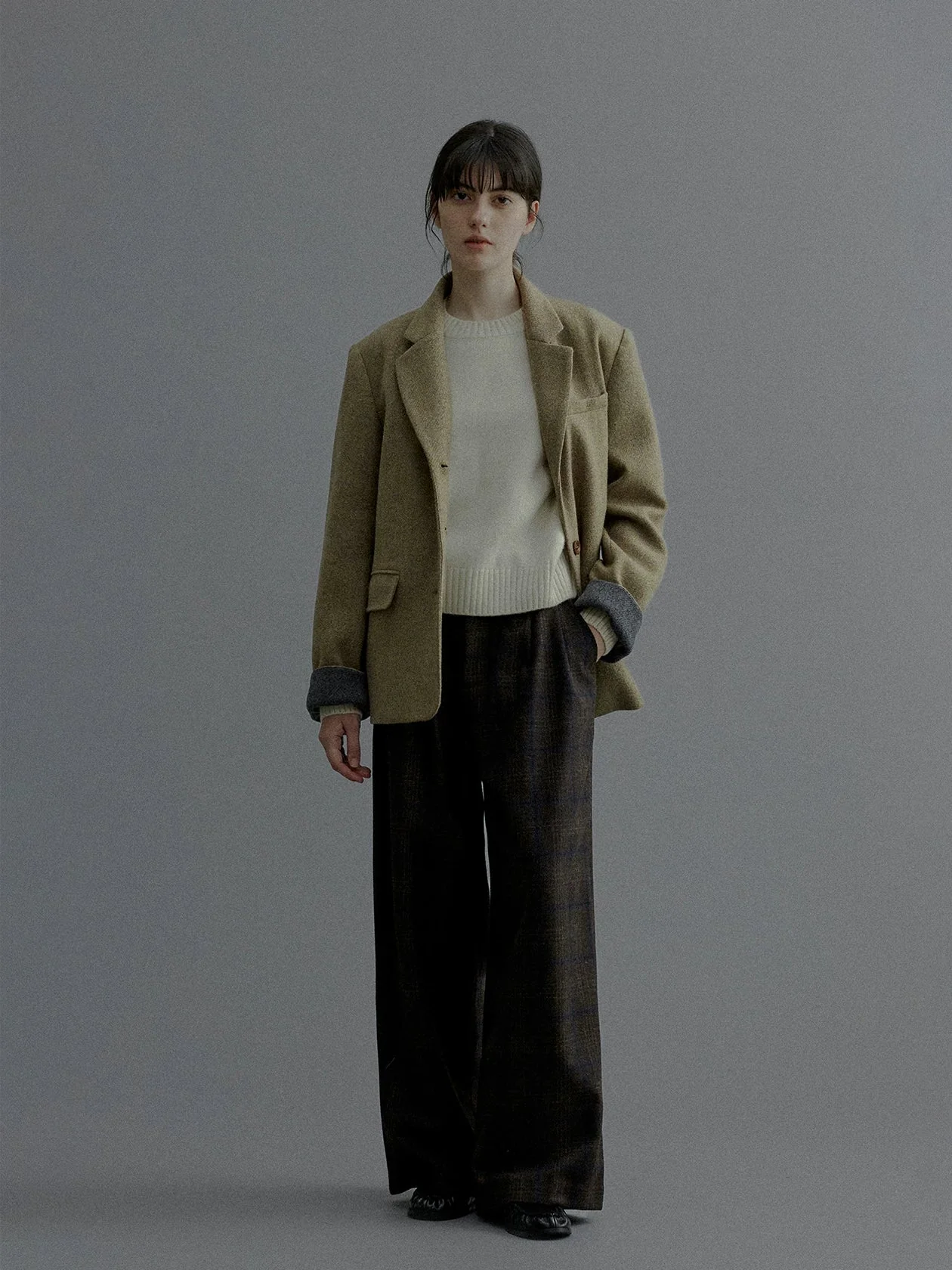 Contrast-Trim Wool Blazer - Image 2