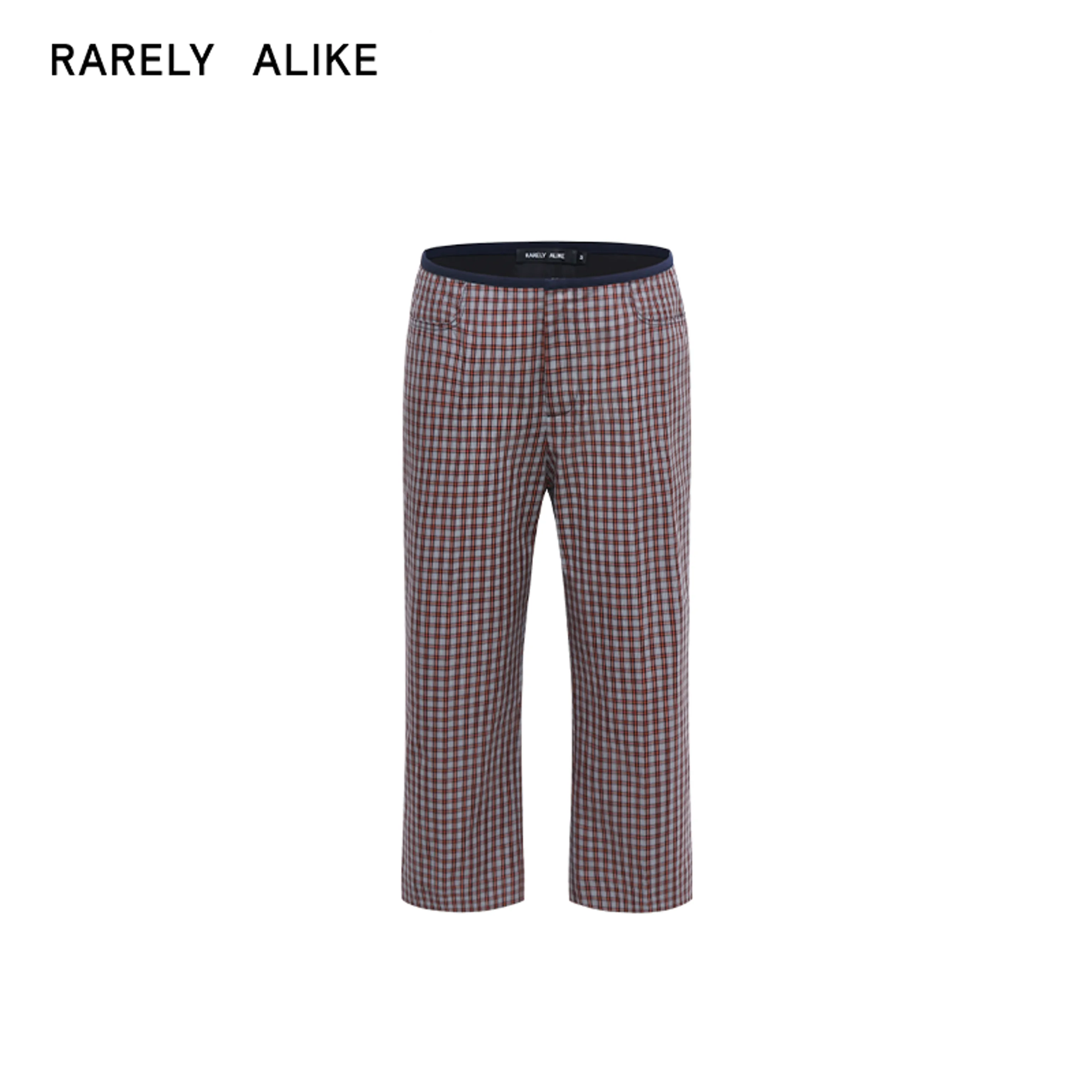 Contrast Waist Plaid Capri Pants - Image 7