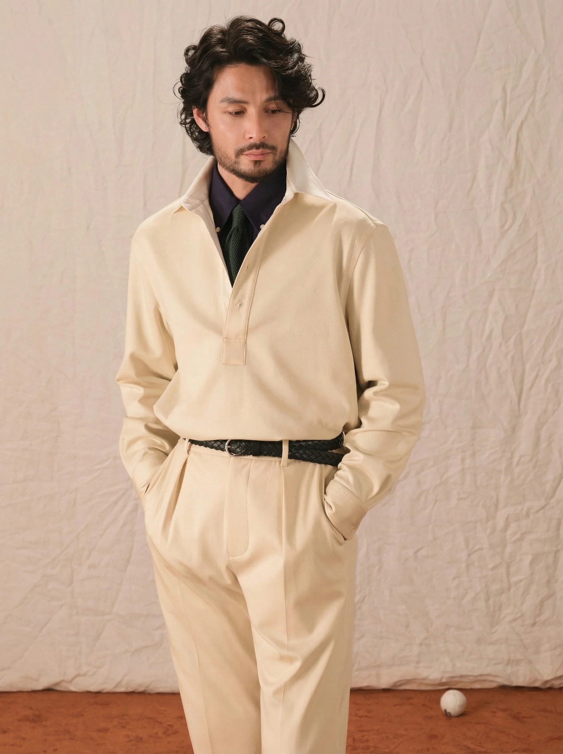 Contrasting Collar Pima Cotton Tennis Polo