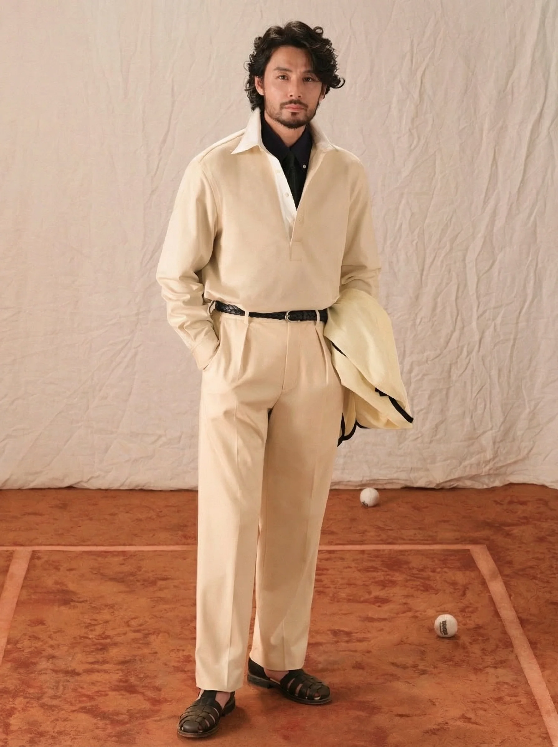 Contrasting Collar Pima Cotton Tennis Polo - Image 3