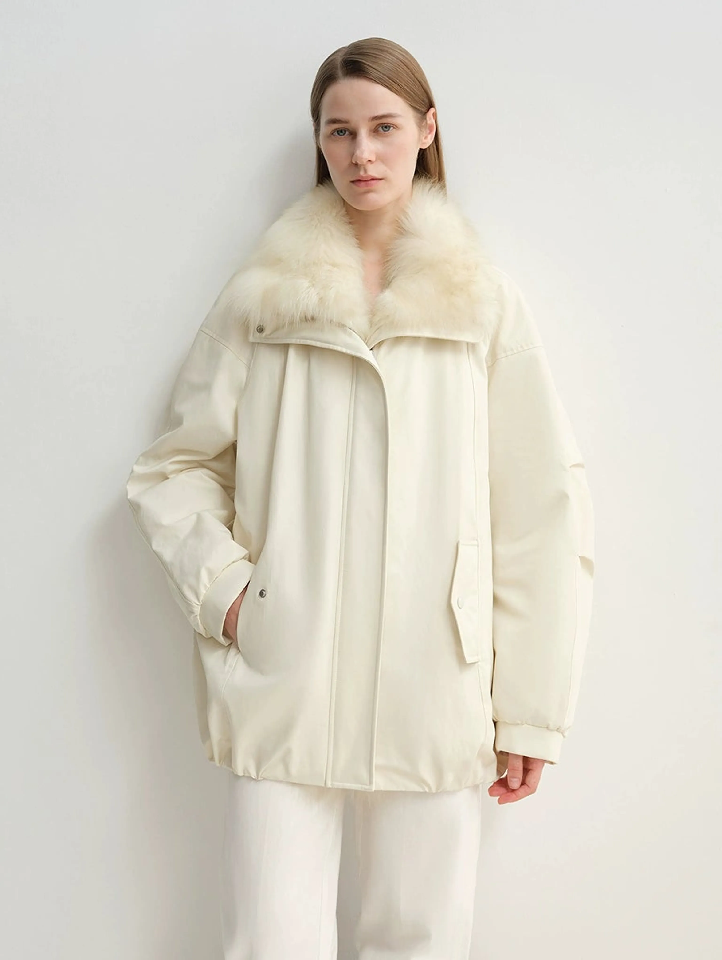 Convertible Fox Fur Down Parka - Image 3