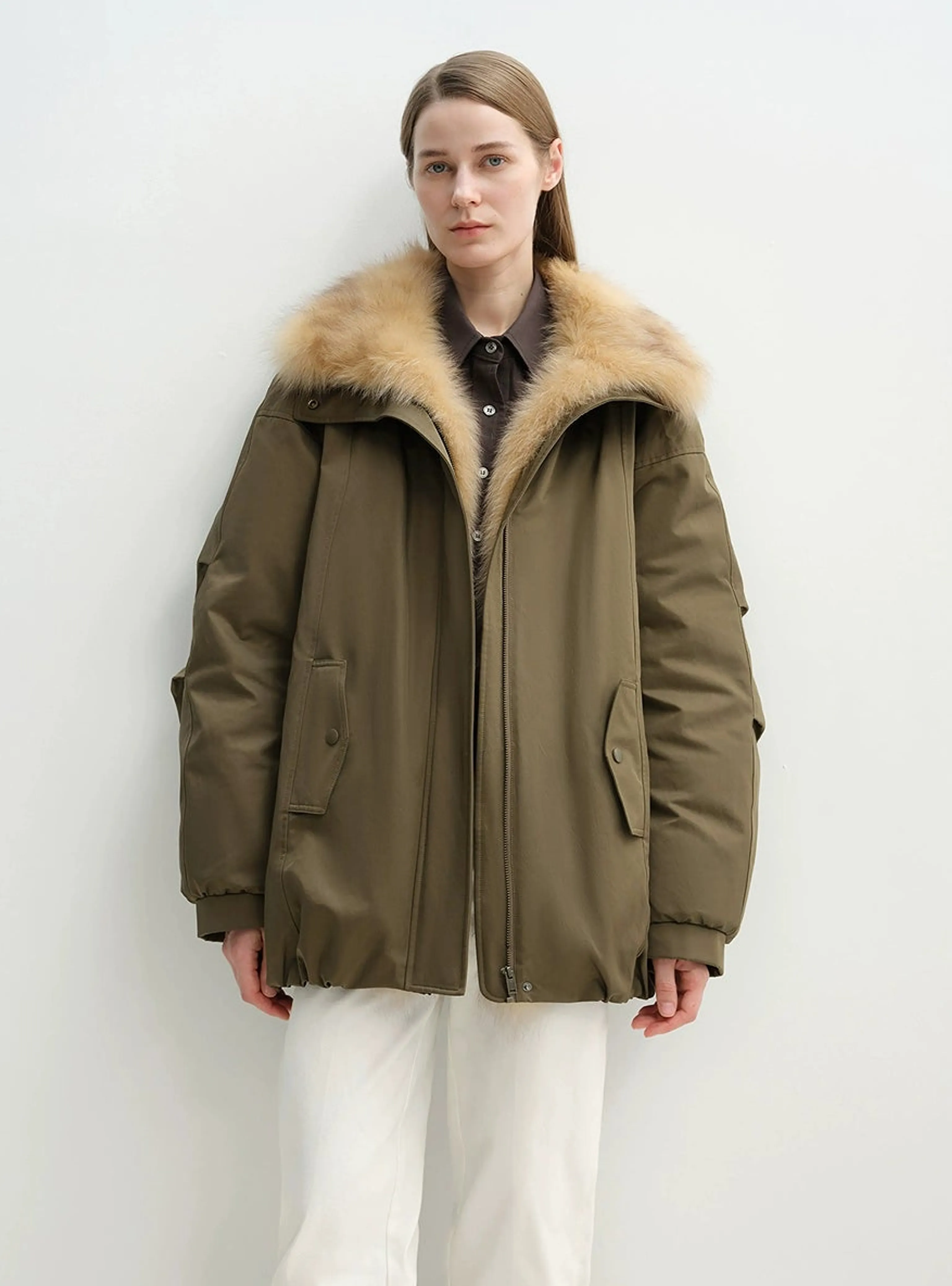 Convertible Fox Fur Down Parka - Image 5