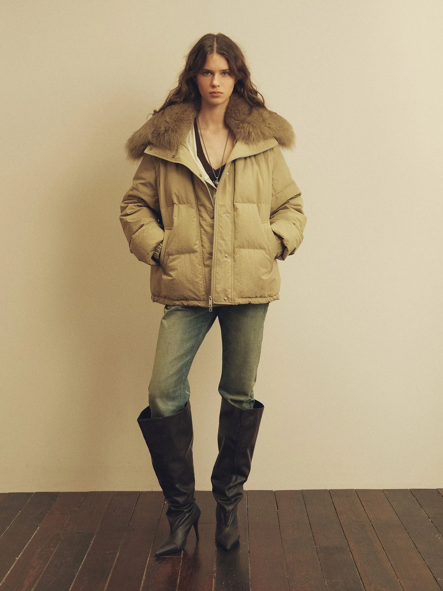 Convertible Fur Puffer