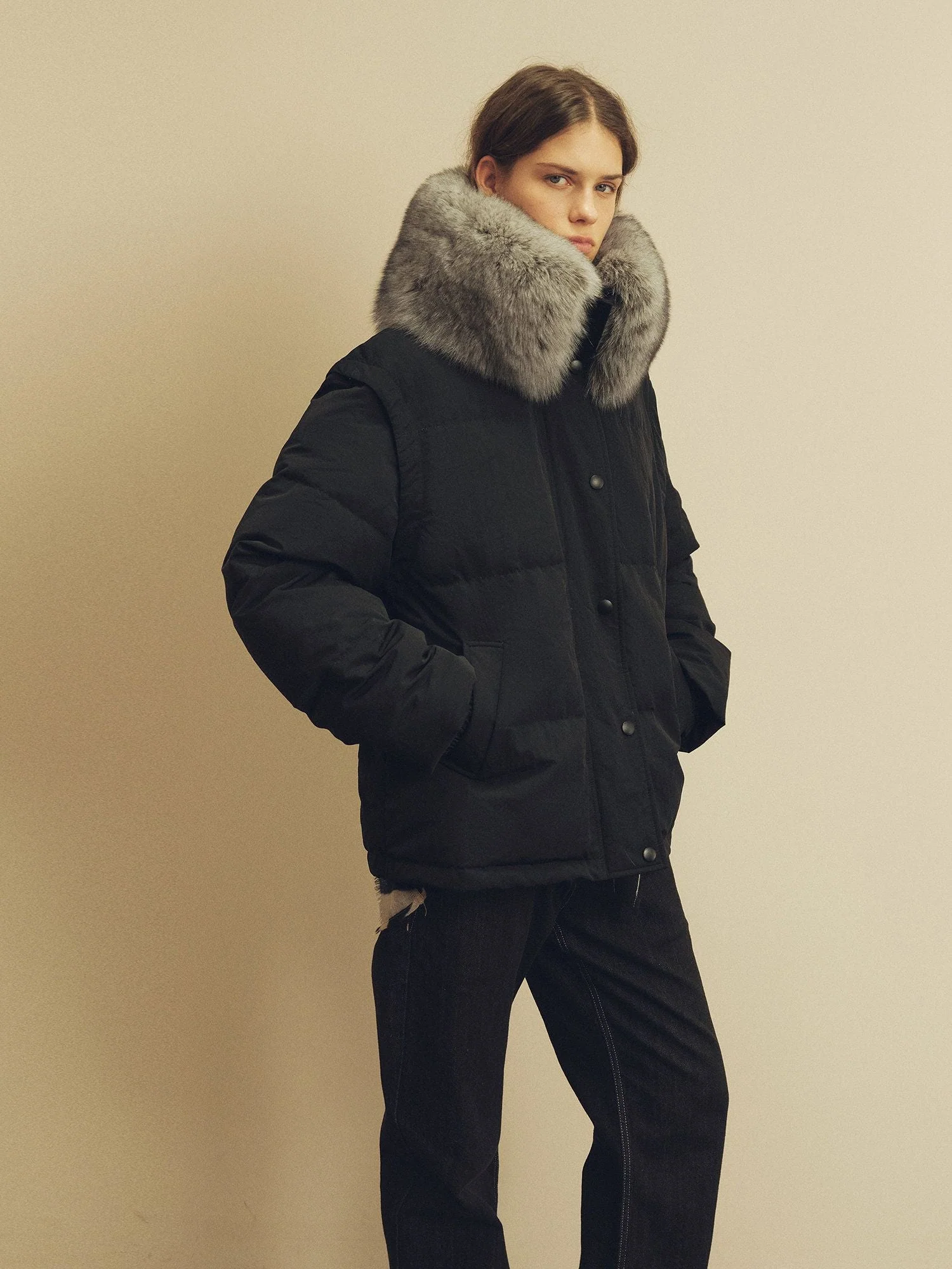 Convertible Fur Puffer - Image 5