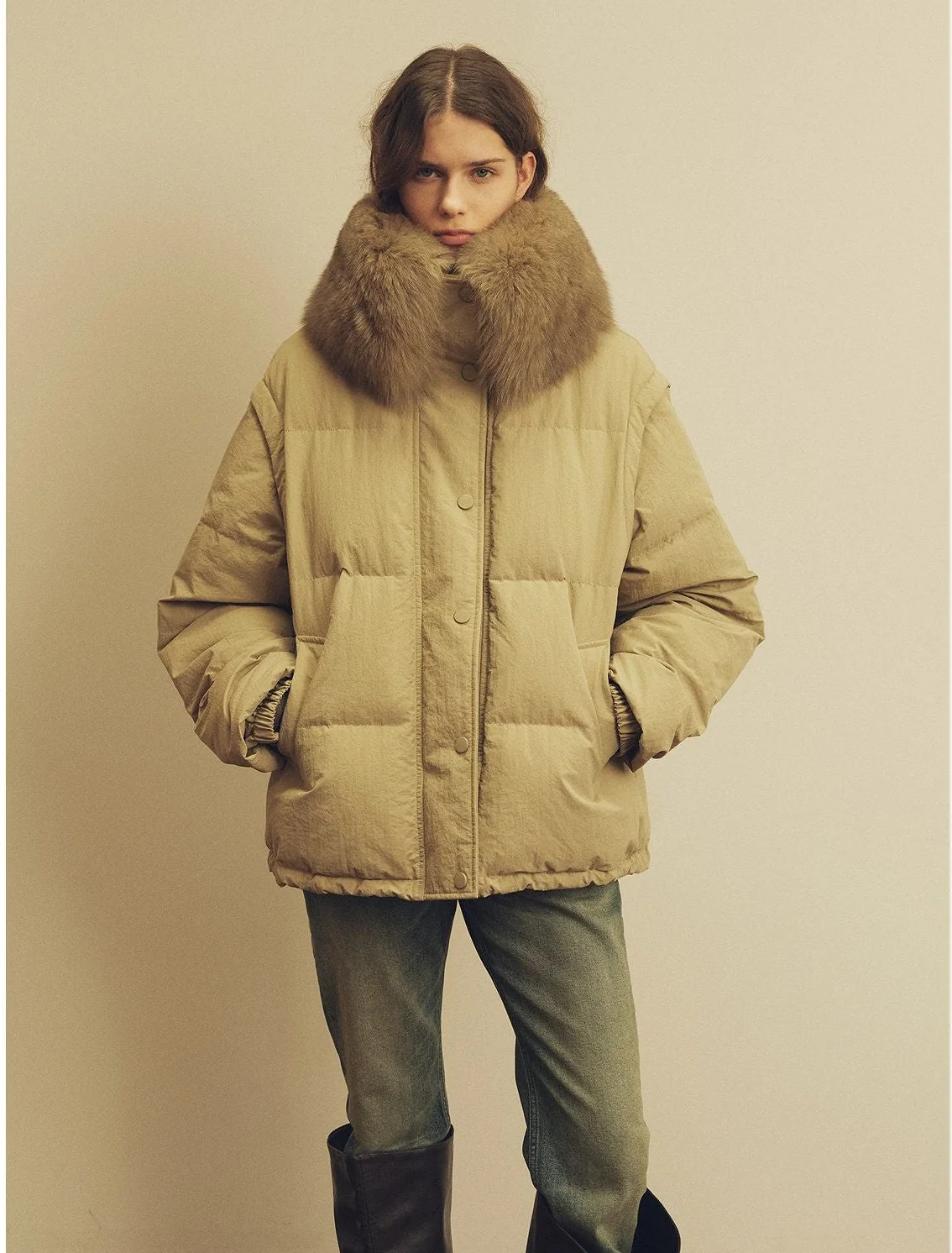 Convertible Fur Puffer - Image 5