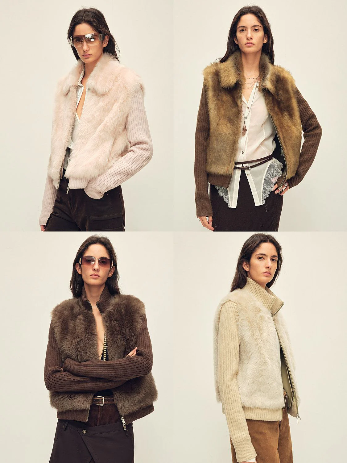 Convertible Fur Zip Jacket