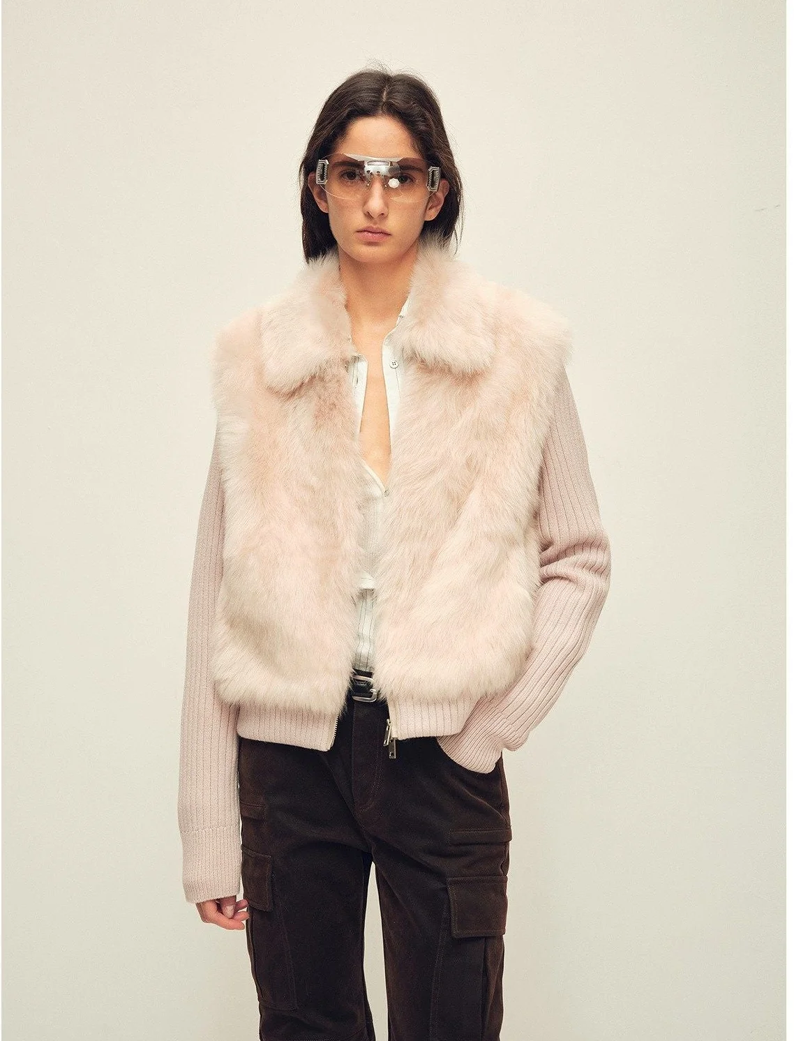 Convertible Fur Zip Jacket - Image 8