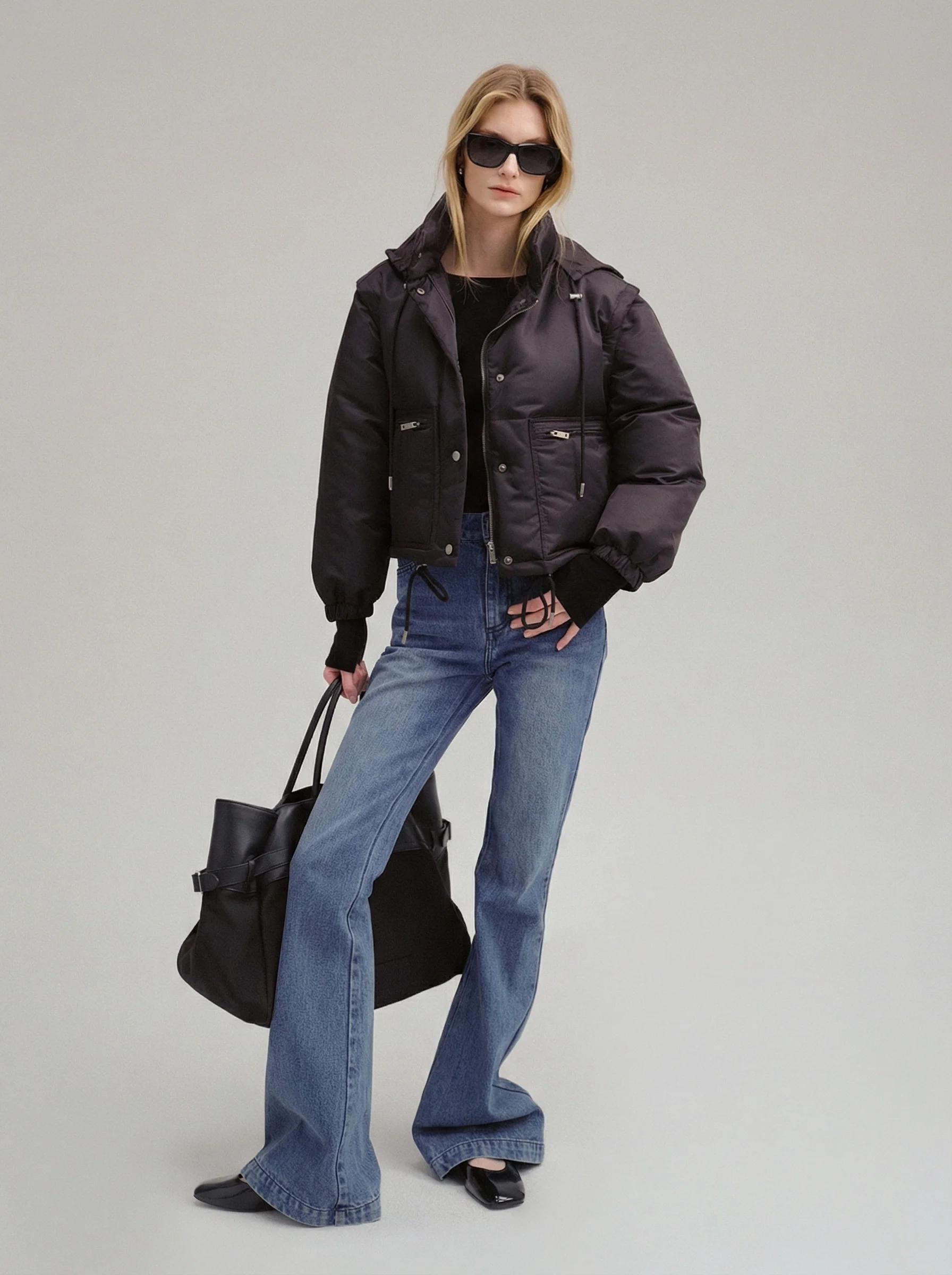 Convertible Hooded Down Jacket - Image 3