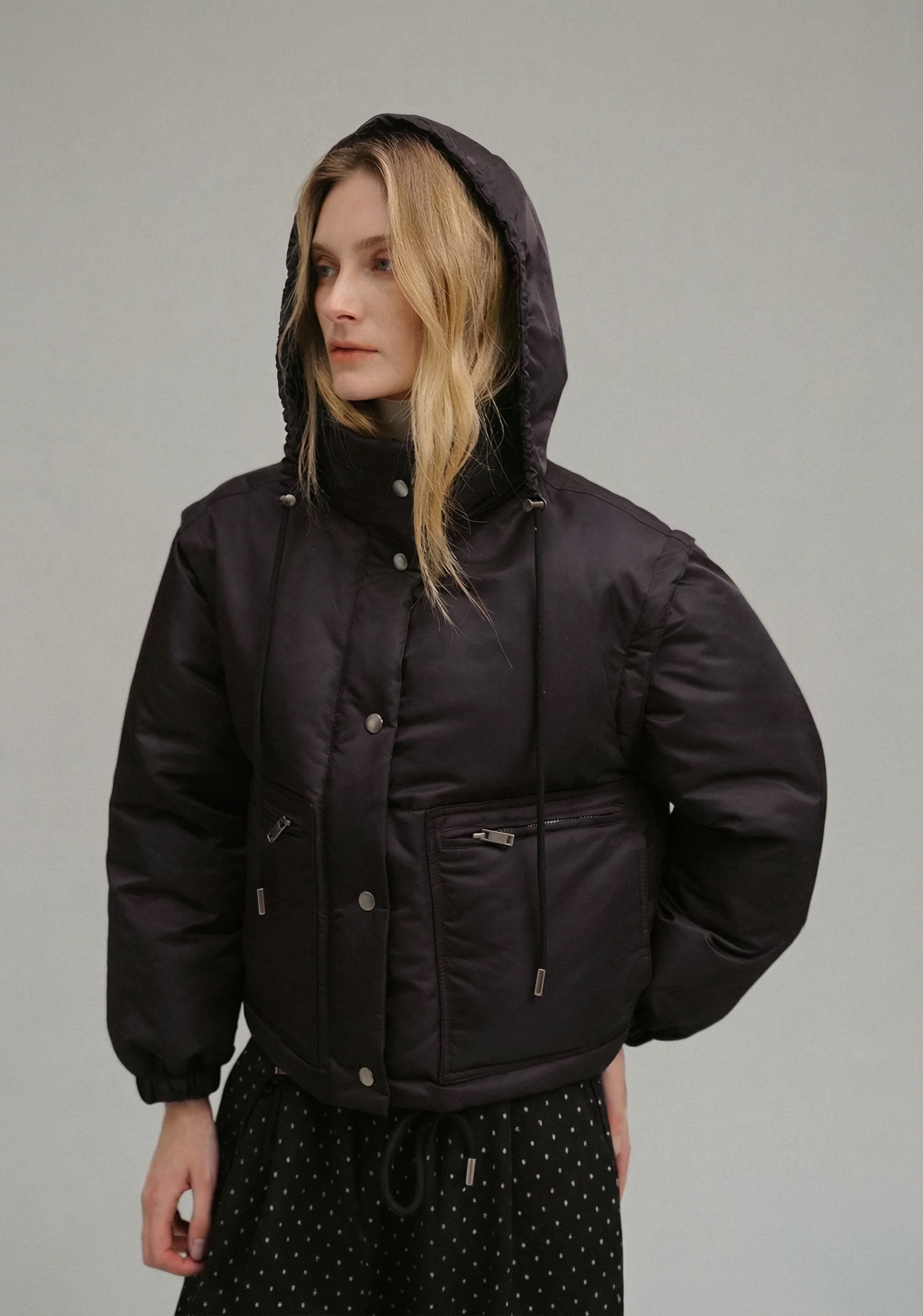 Convertible Hooded Down Jacket - Image 6