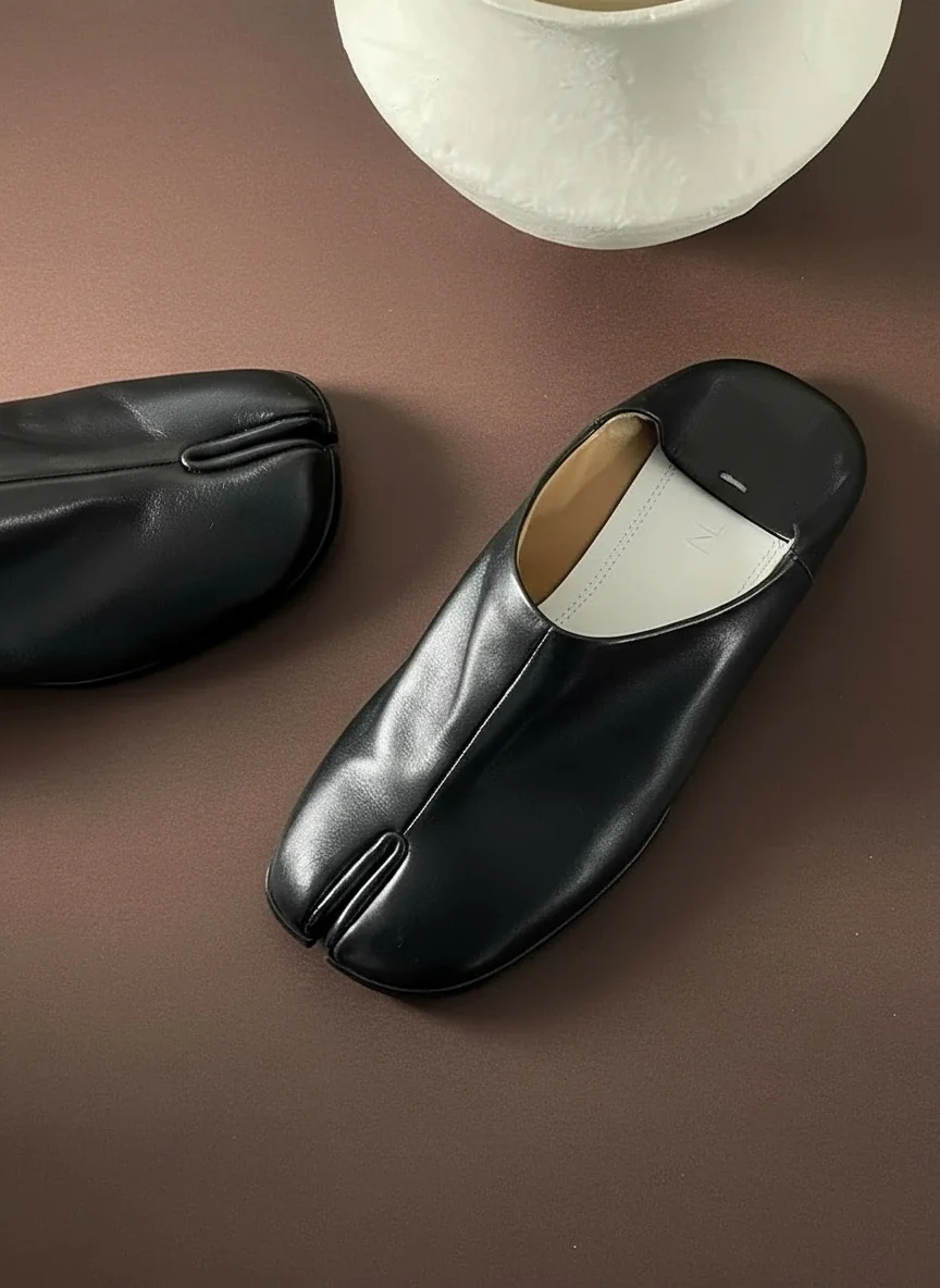 Convertible Leather Tabi Flats - Image 3