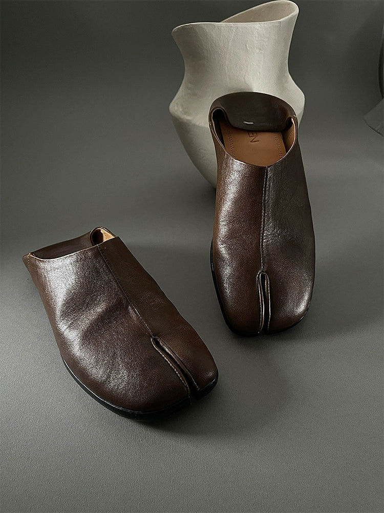 Convertible Leather Tabi Flats - Image 4