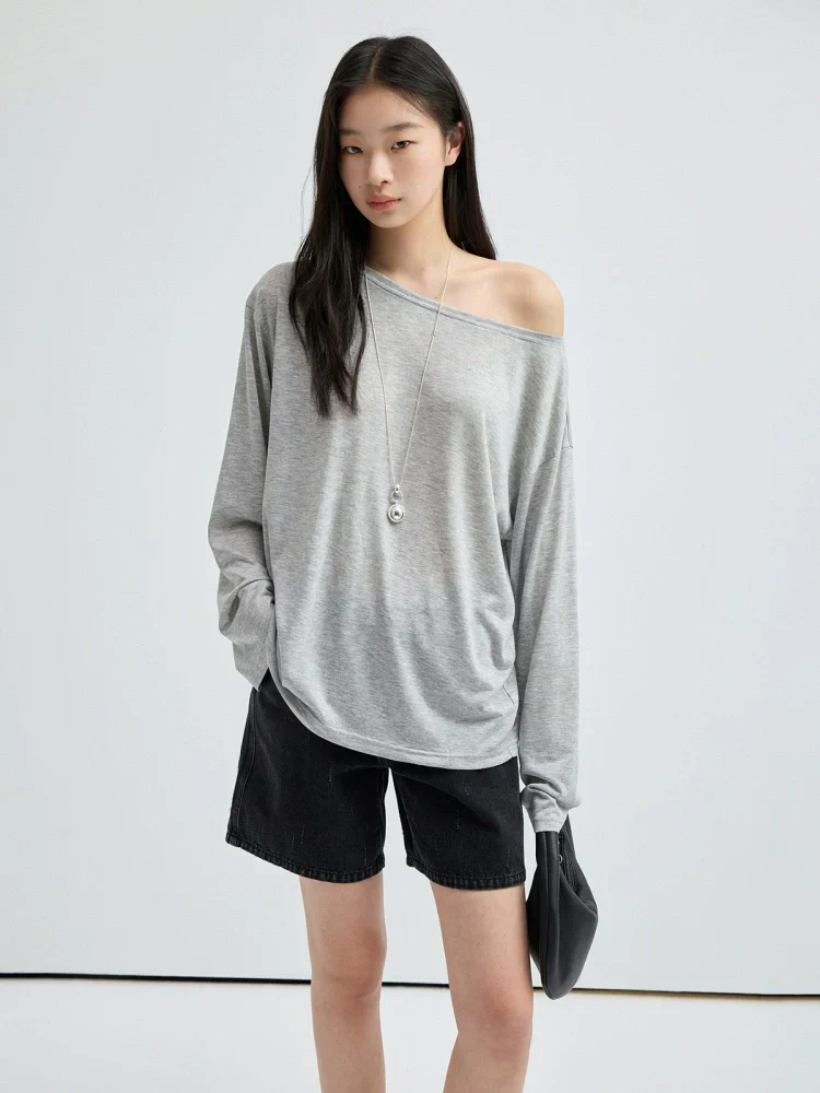 Convertible Off-Shoulder Lyocell Tee