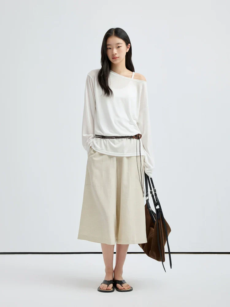 Convertible Off-Shoulder Lyocell Tee - Image 5