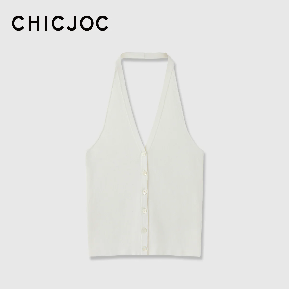 Convertible Silk-Cotton Halter Bandeau Top - Image 9