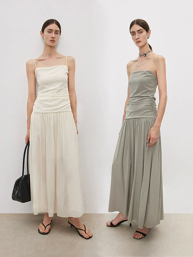 Convertible Stretch Mulberry Silk Double Georgette Dress