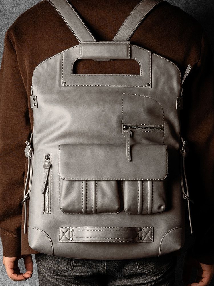 Convertible Top-Grain Leather Laptop Bag - Image 2