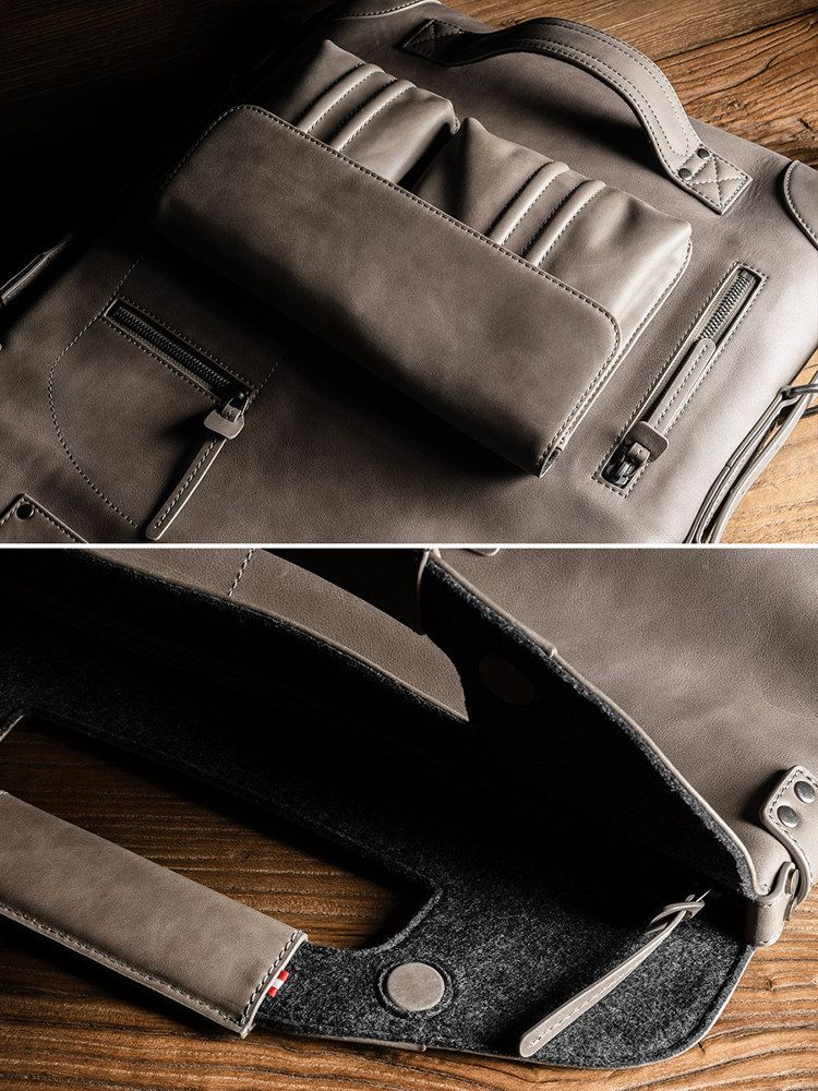 Convertible Top-Grain Leather Laptop Bag - Image 4