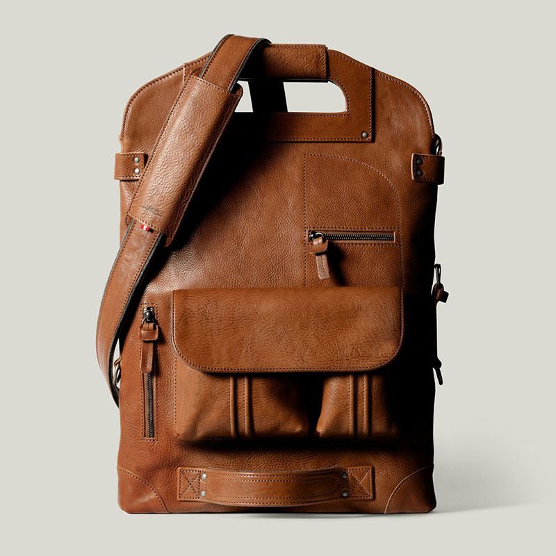 Convertible Top-Grain Leather Laptop Bag - Image 6