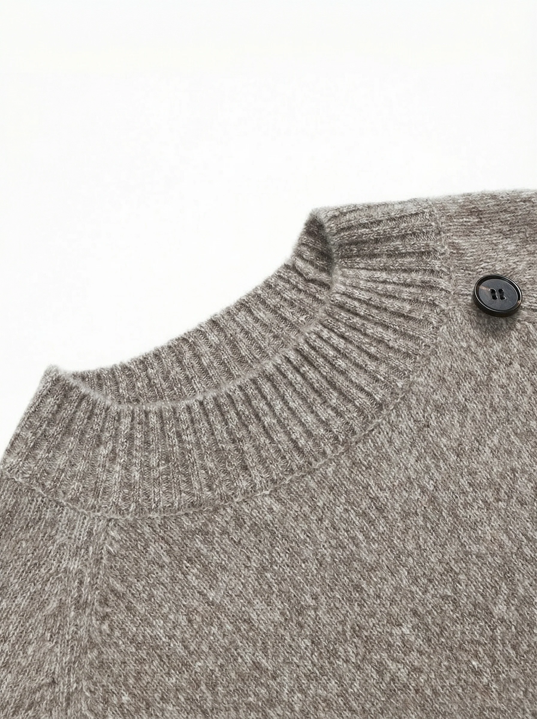 Convertible Wrap-Collar Cashmere Silk Sweater - Image 4