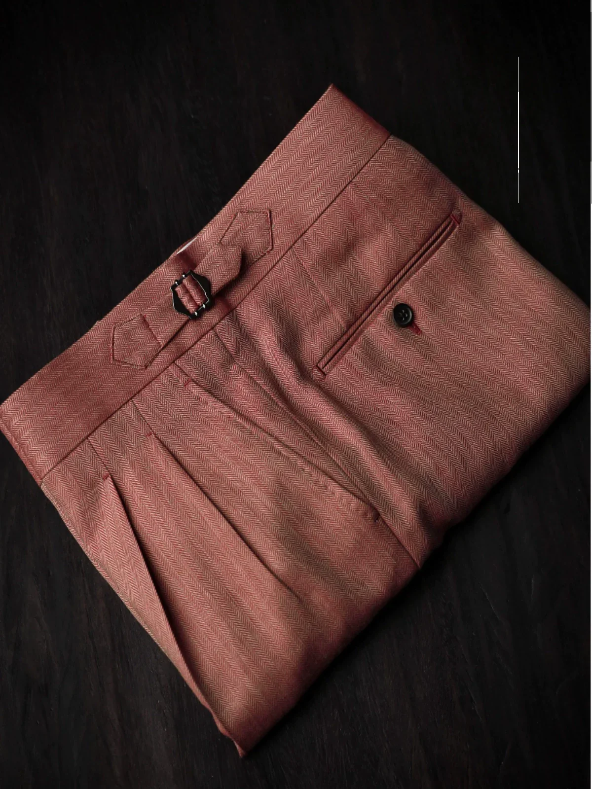 Coral Solaro Herringbone Trousers - Image 5