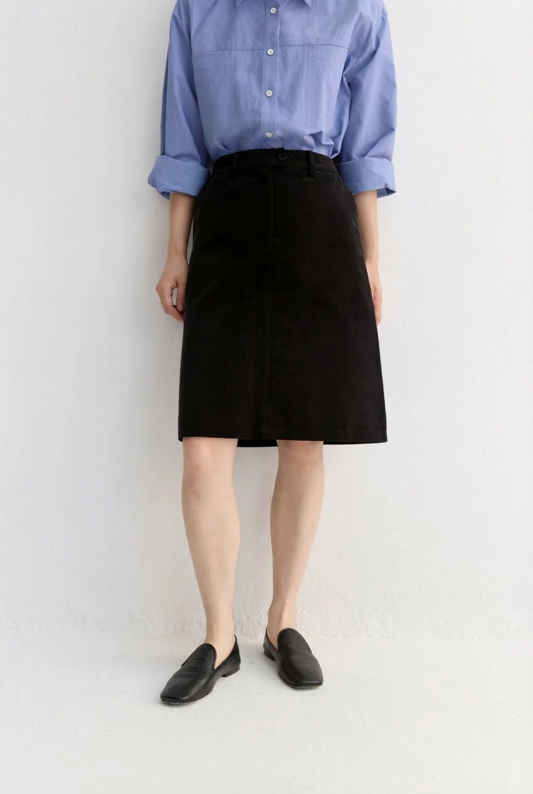 Corduroy A-Line Skirt