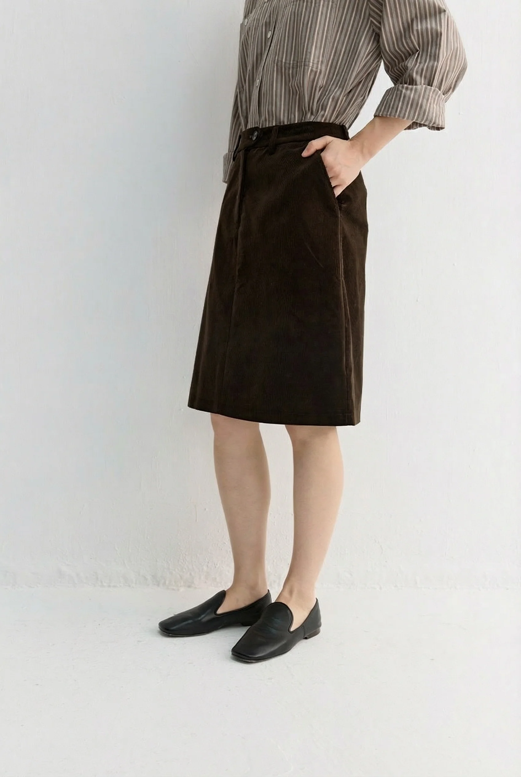 Corduroy A-Line Skirt - Image 5