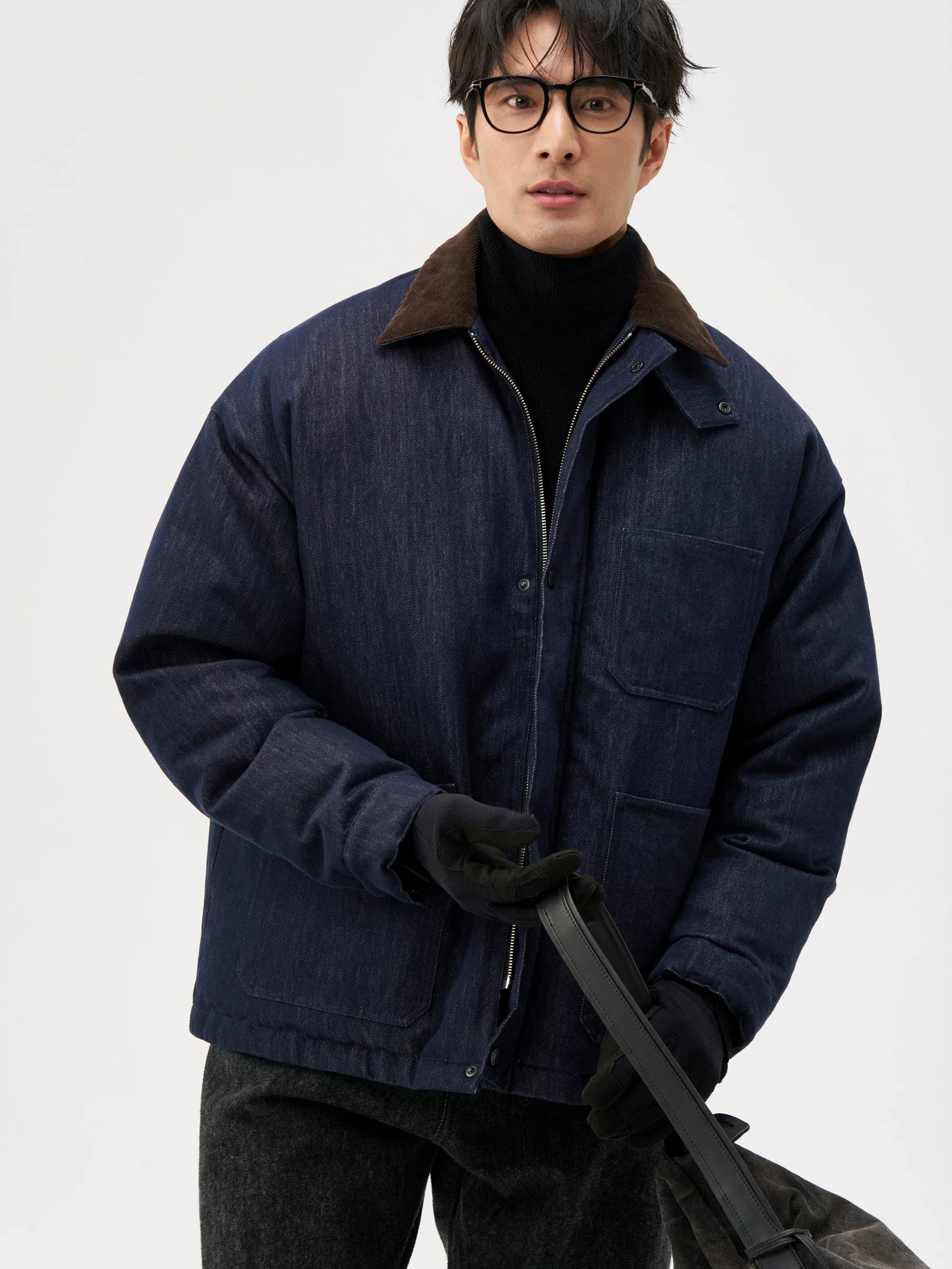 Corduroy Collar Down Jacket
