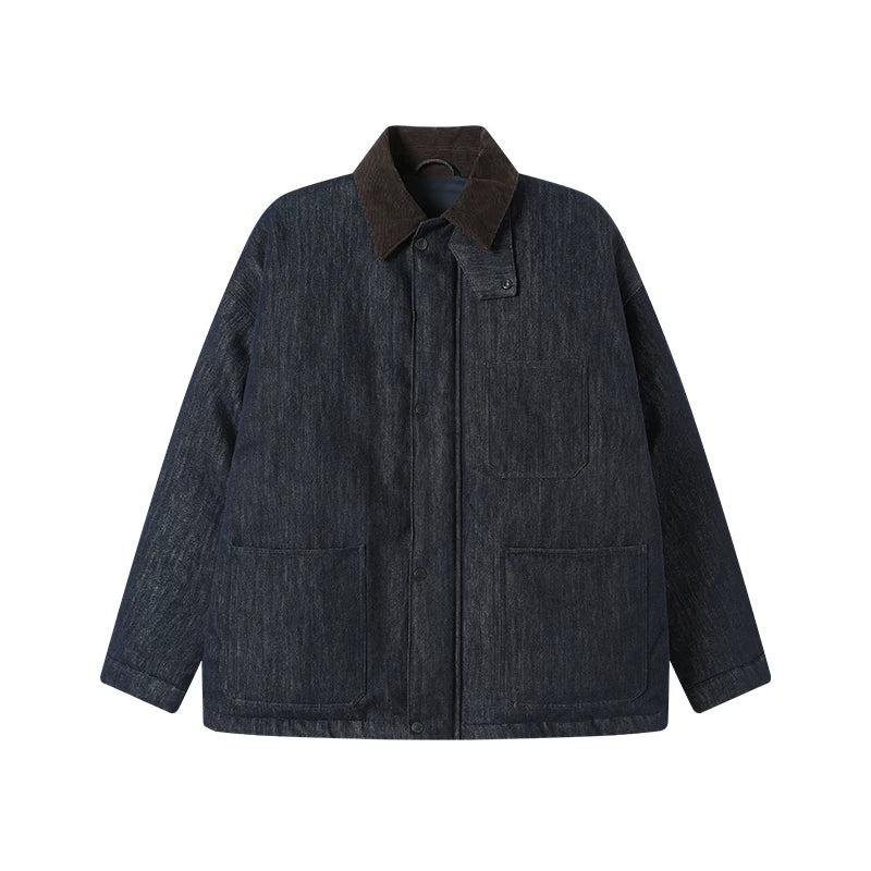 Corduroy Collar Down Jacket - Image 5