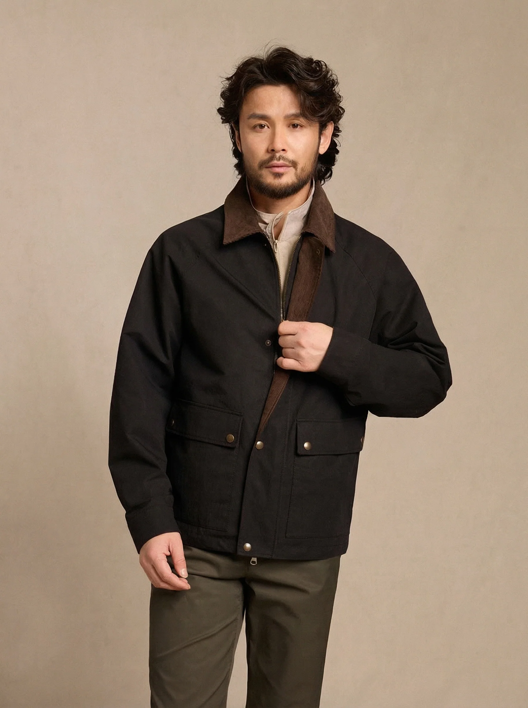 Corduroy Collar Field Jacket - Image 2