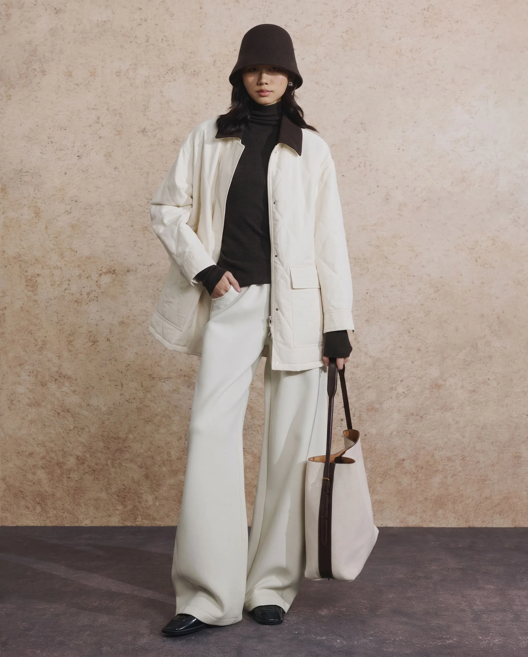Corduroy Collar Quilted Jacket - Image 3
