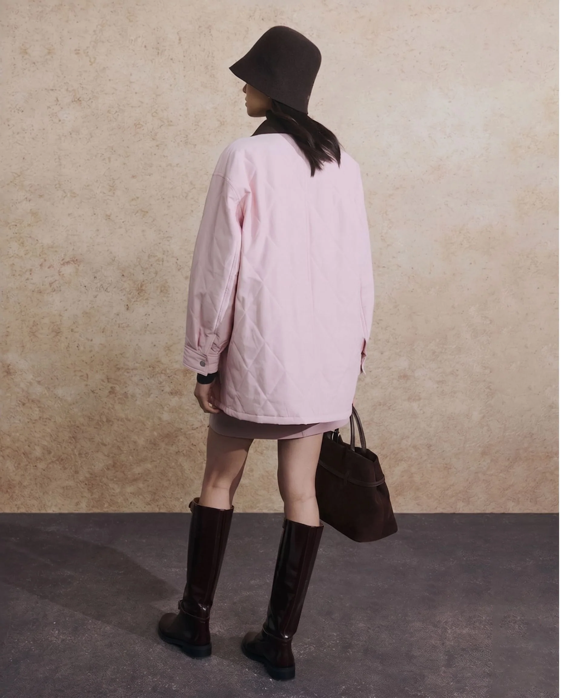 Corduroy Collar Quilted Jacket - Image 4