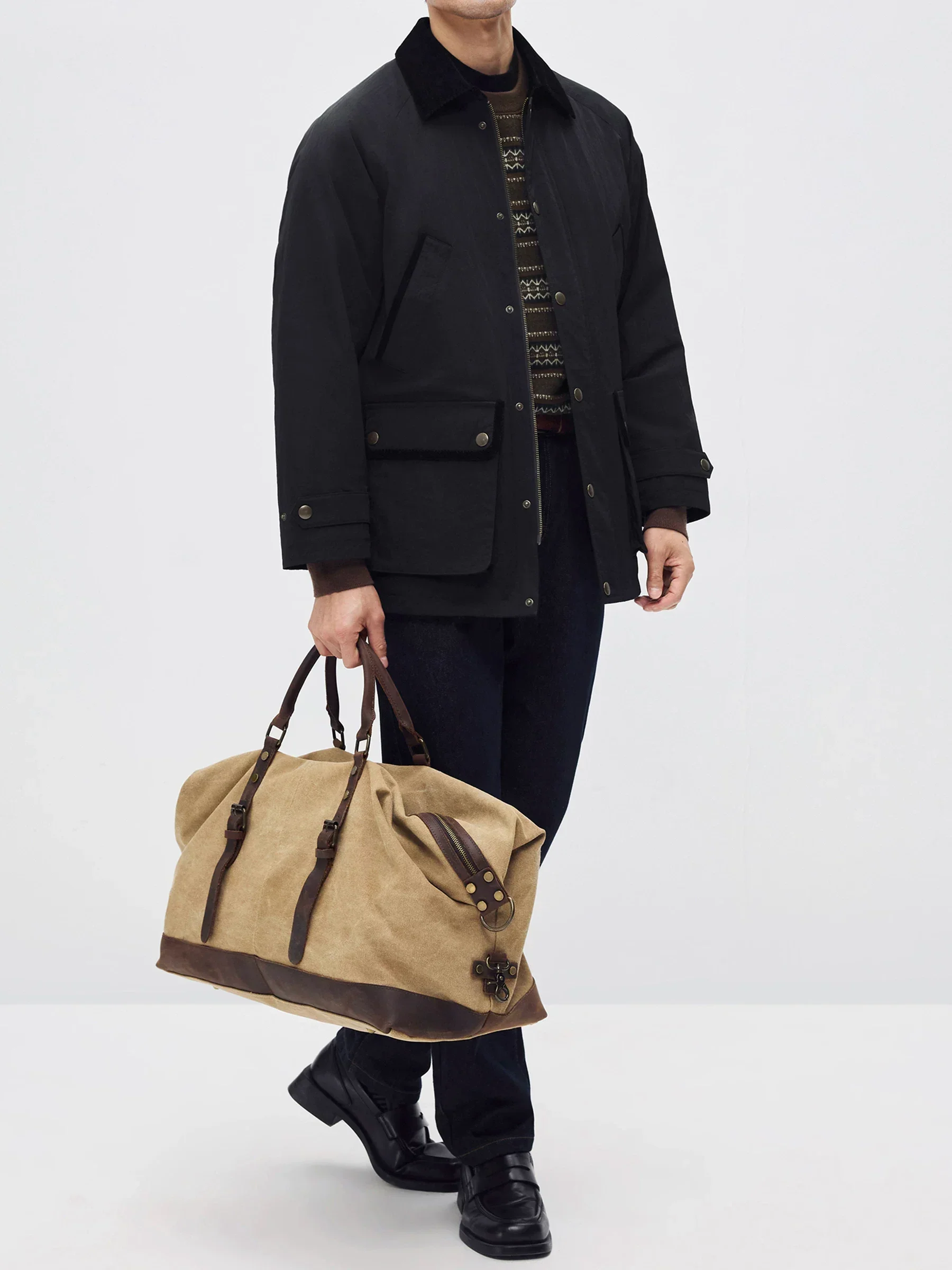 Corduroy Collar Raglan Field Jacket - Image 3