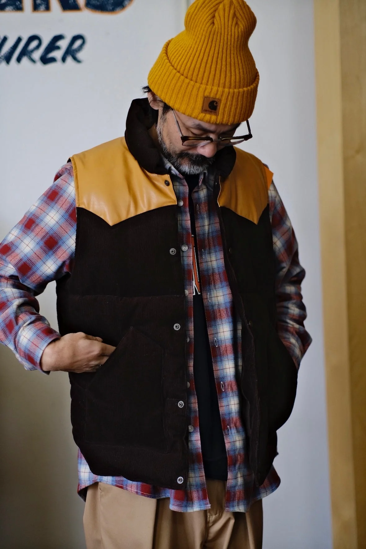 Corduroy Leather Vest - Image 2