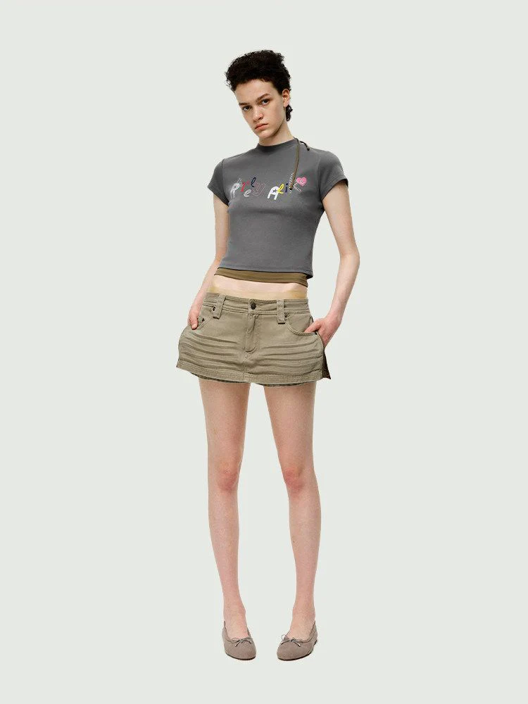 Corduroy Mini Skort - Image 3