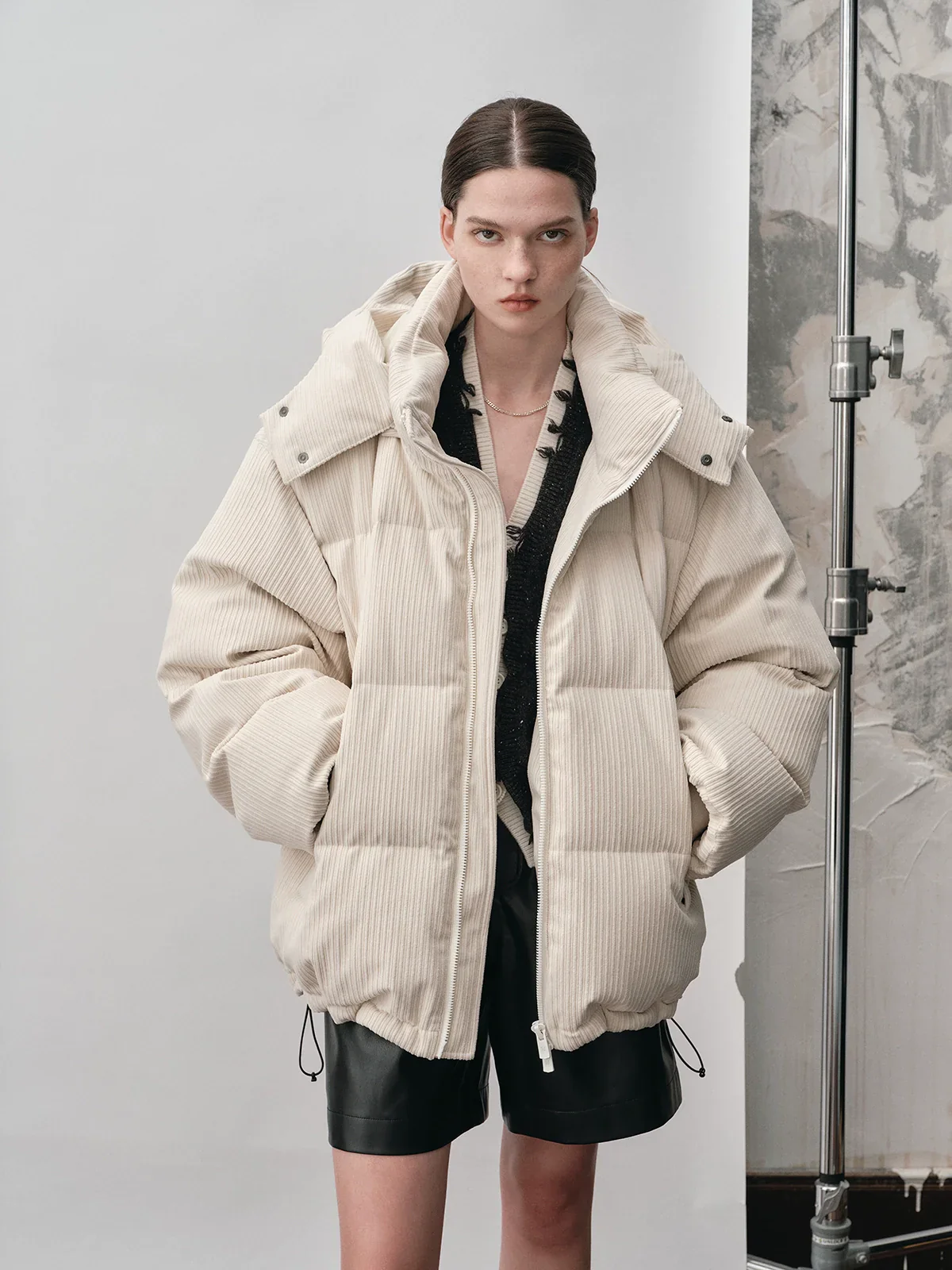 Corduroy Puffer Jacket