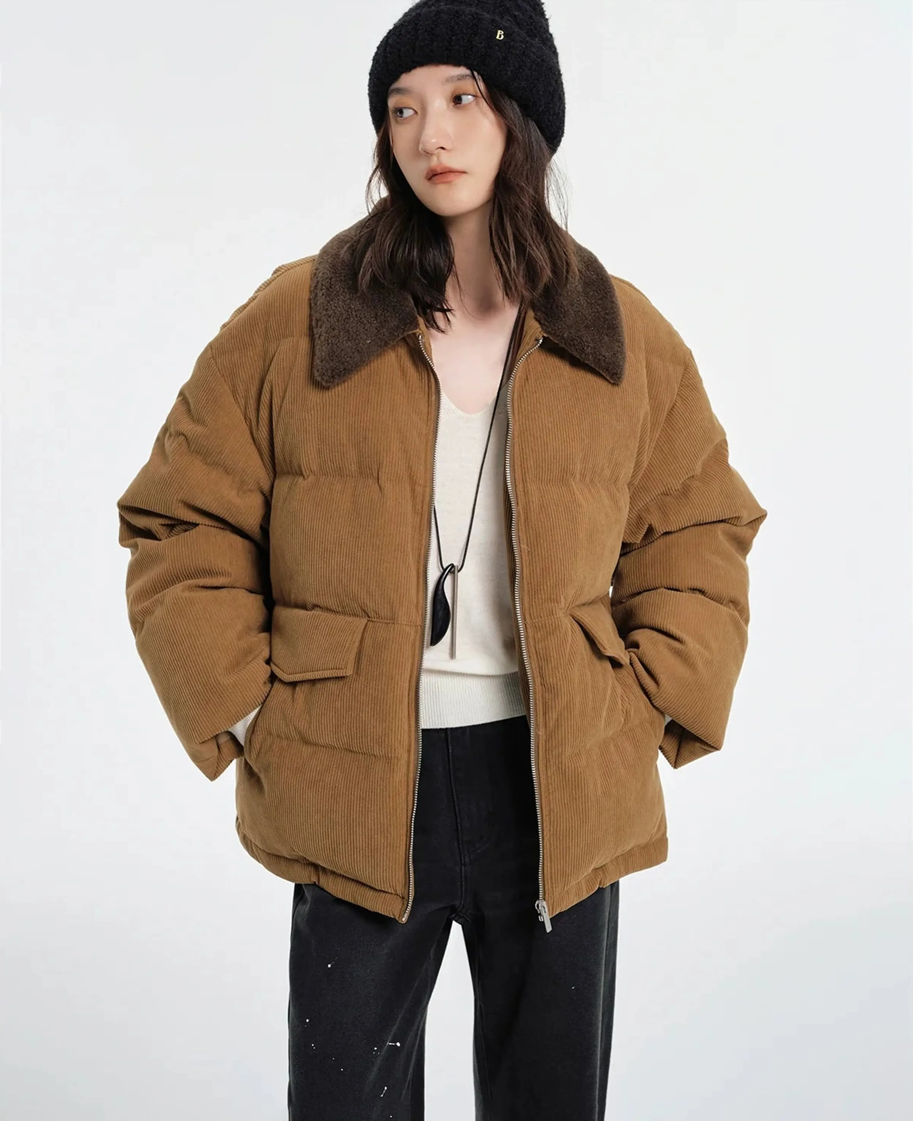 Corduroy Puffer Jacket