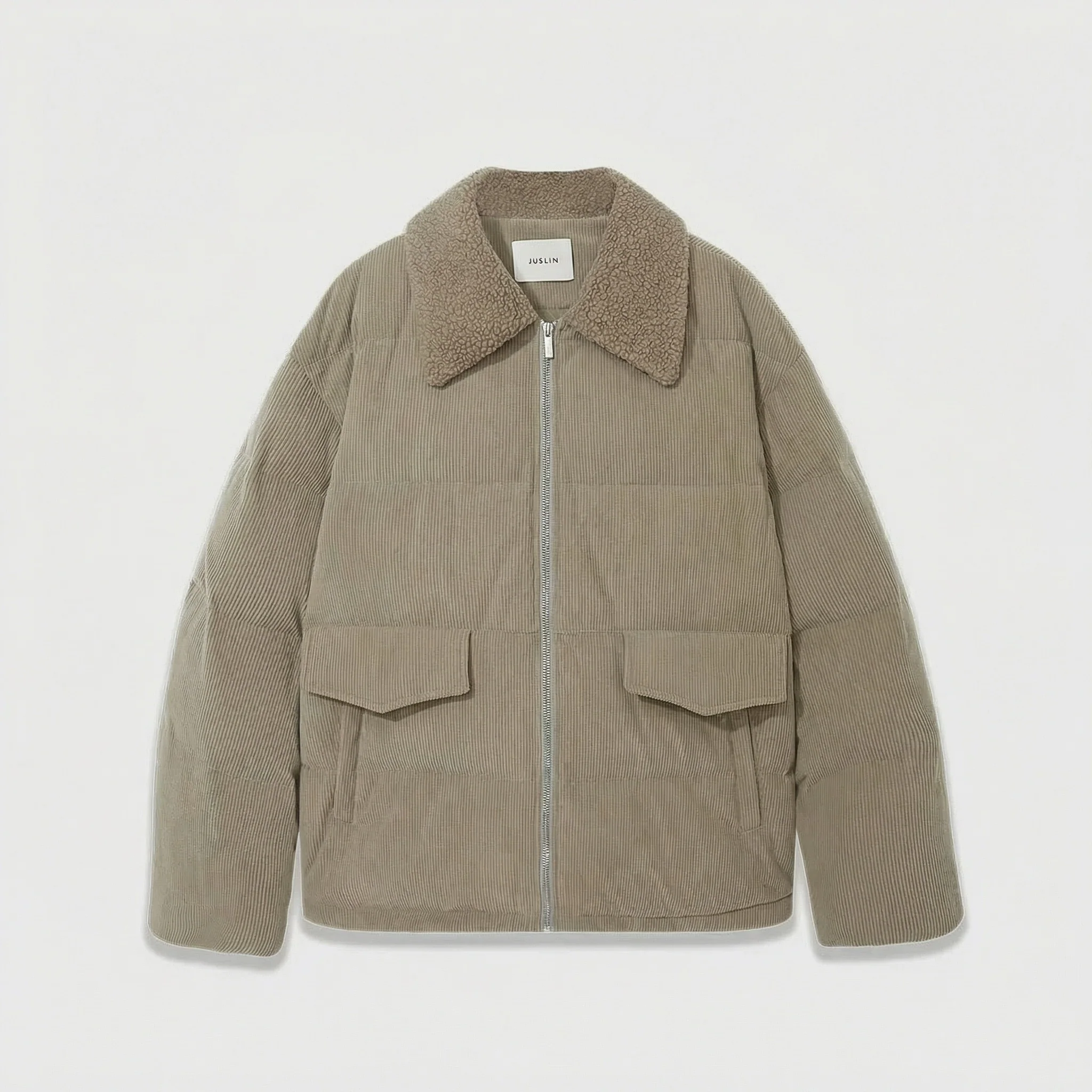 Corduroy Puffer Jacket - Image 6
