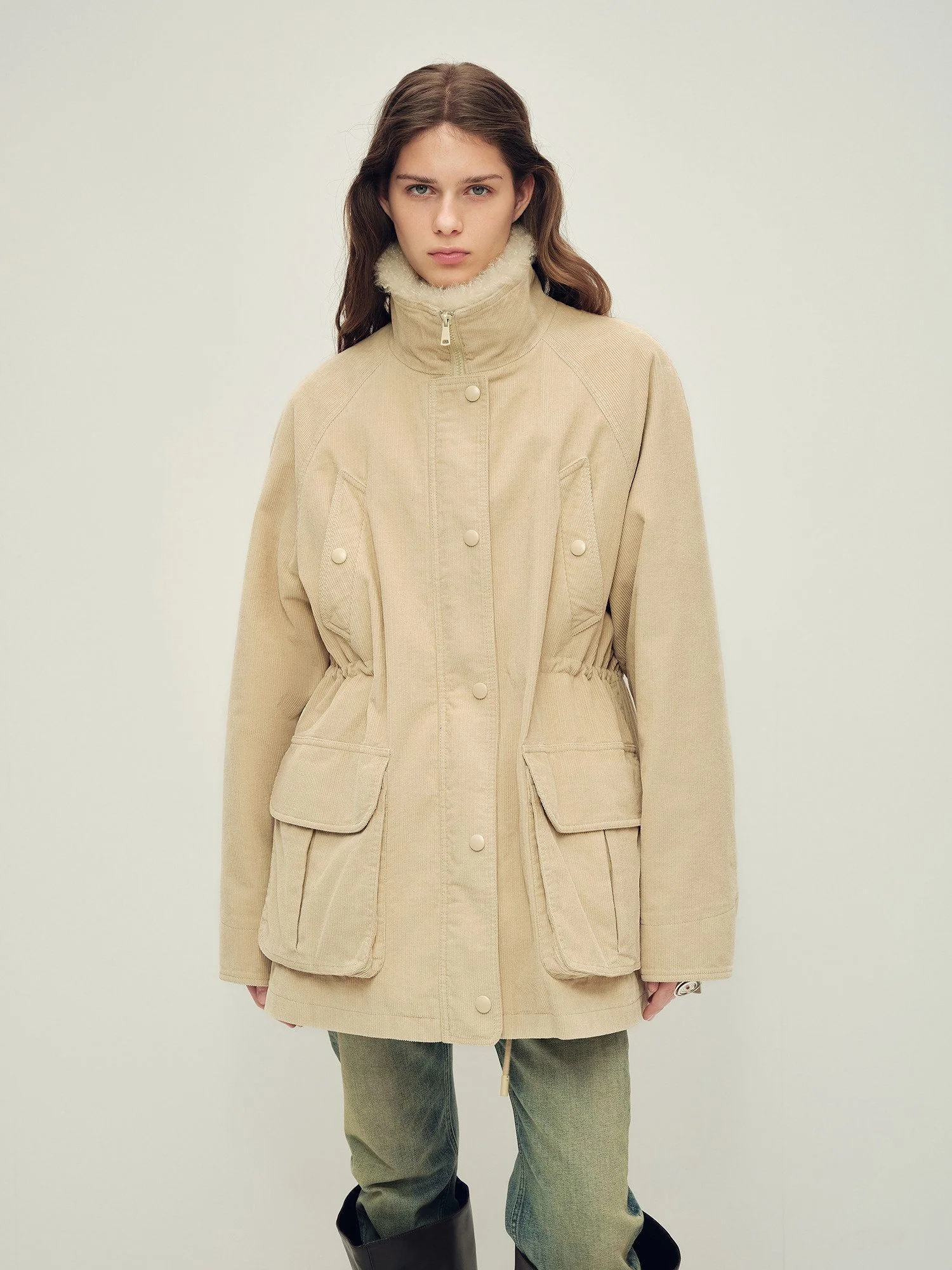Corduroy Shearling Parka - Image 2