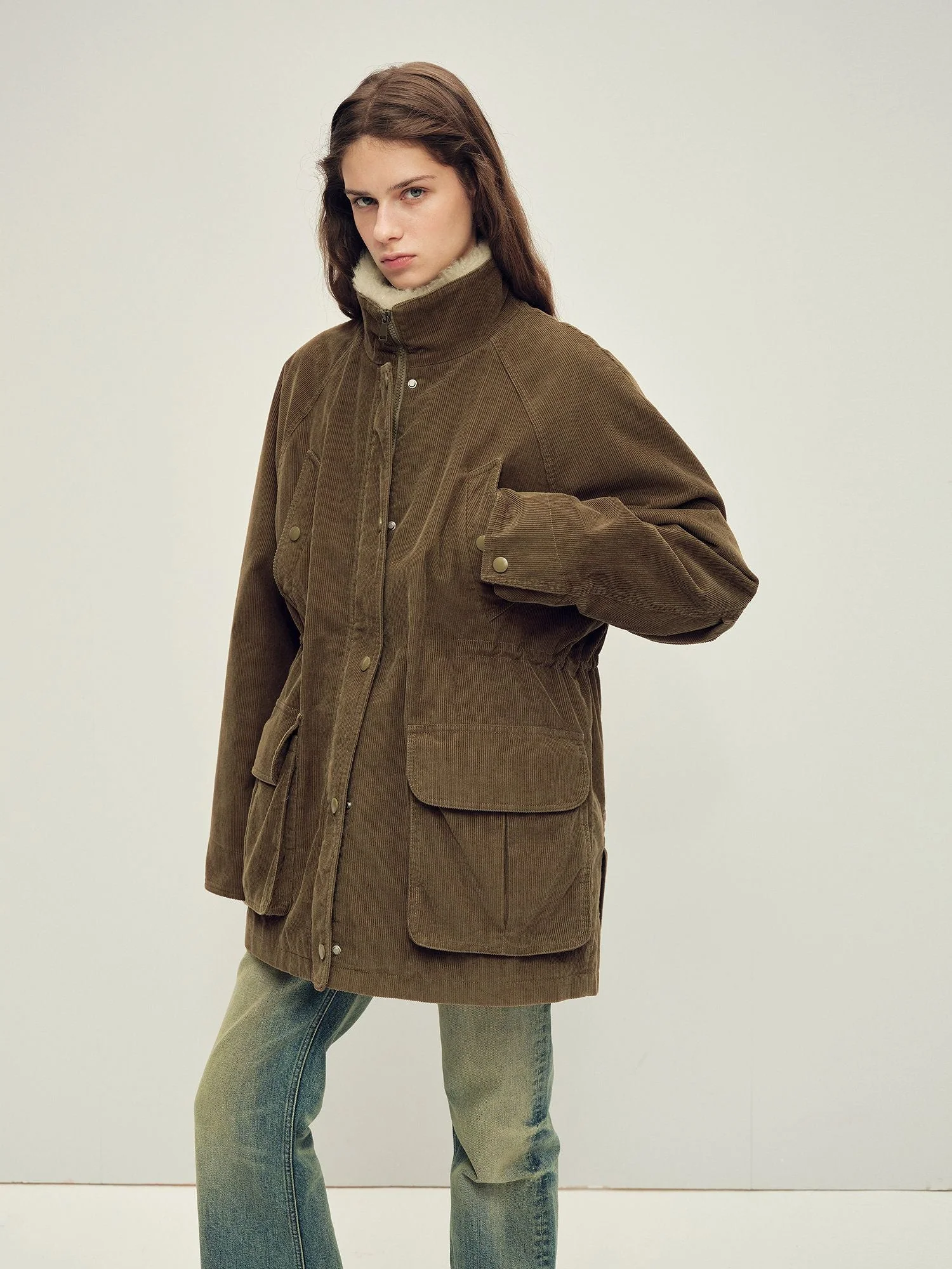Corduroy Shearling Parka - Image 3