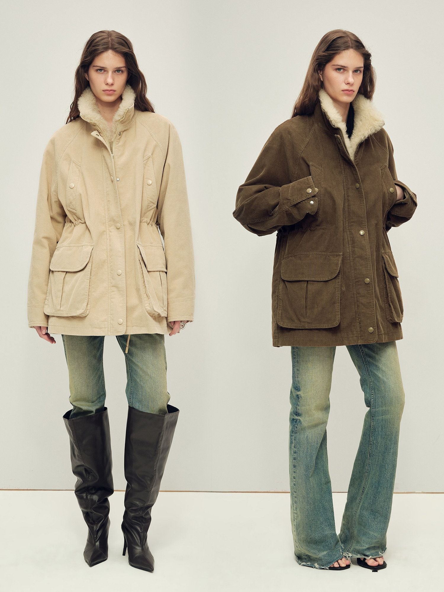 Corduroy Shearling Parka - Image 4