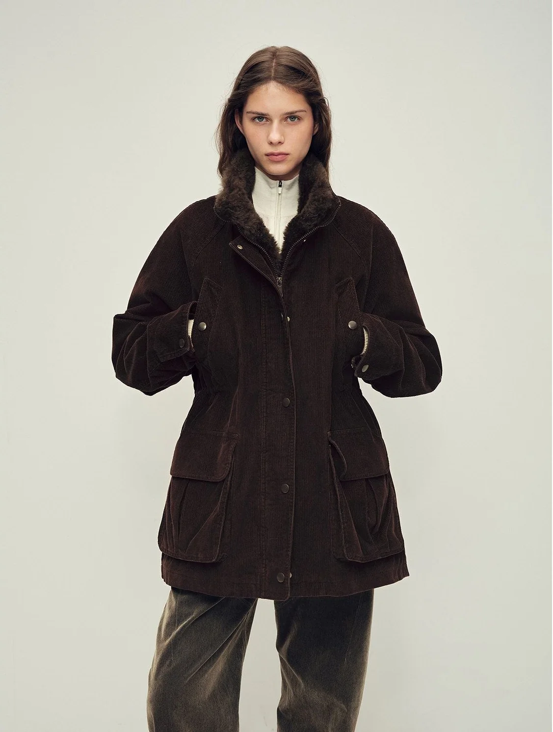 Corduroy Shearling Parka - Image 6